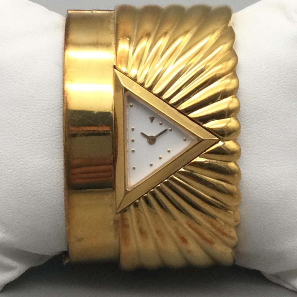 Vintage Franklin Mint Watch Womens 40mm Triangular Dial Gold Tone New Battery