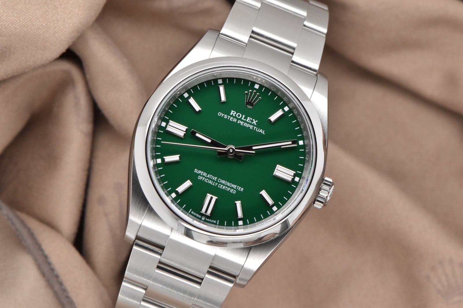 2026 Rolex Oyster Perpetual 36 Stainless Steel Green Dial 126000 Full Set