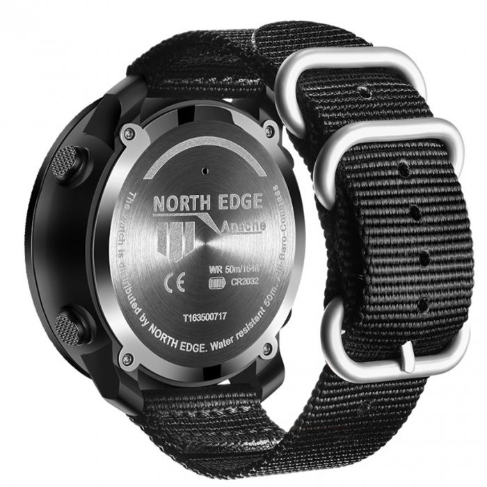 North Edge Apache 5BAR Men’s Waterproof Tactical Wristwatch with Compass, Quartz