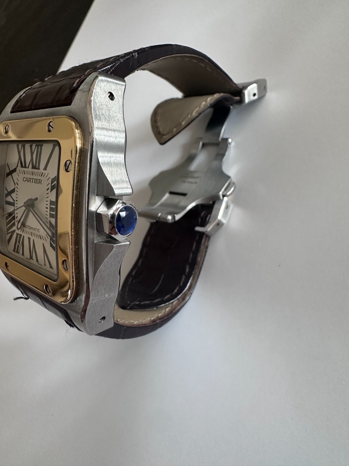 Cartier Santos 100 2656 W20072X7 18k Gold Stainless Steel 38MM Men’s w/box