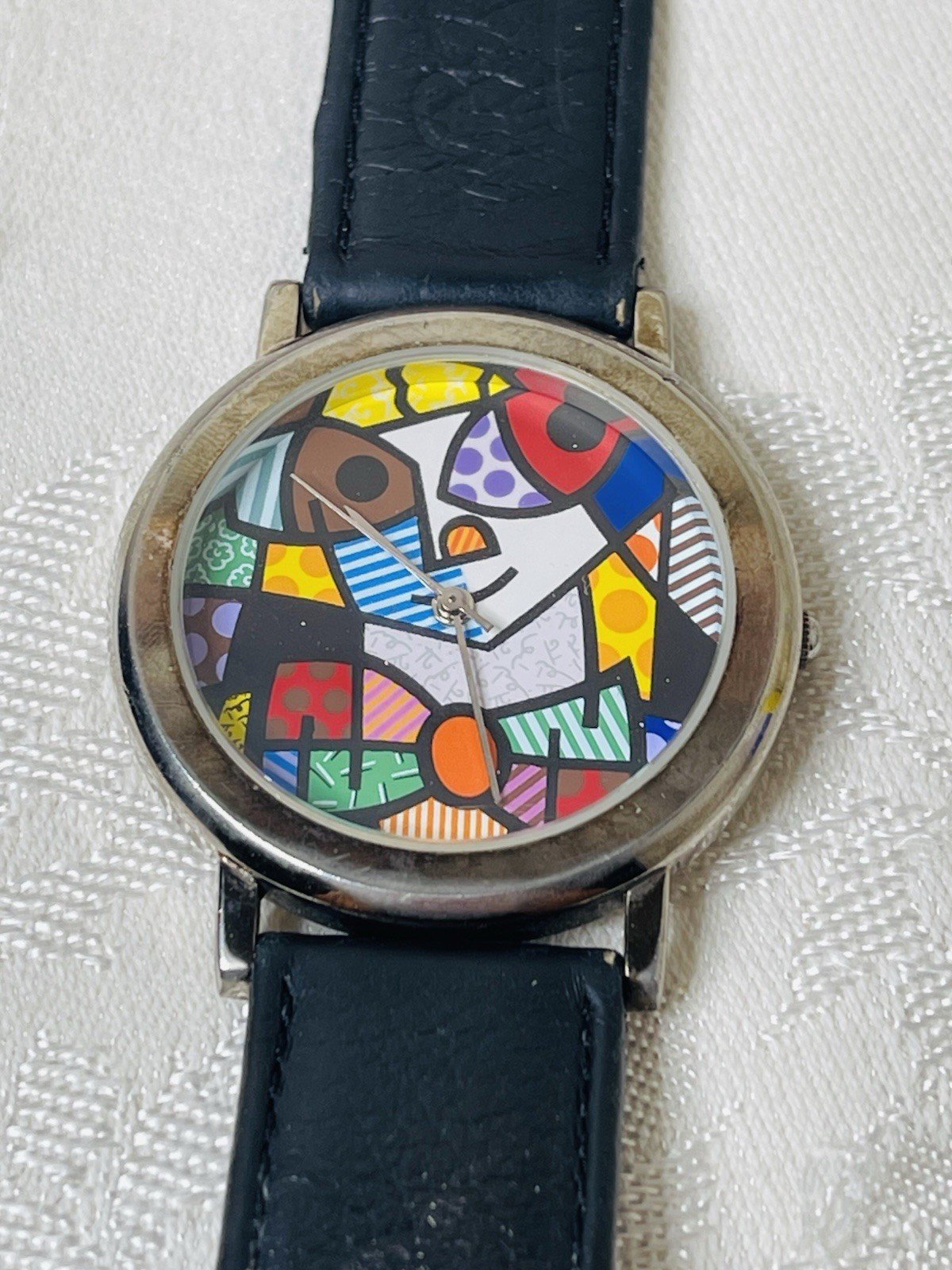 SUPER RARE 1993 ROMERO BRITTO “Big Eyes” Neo-Pop Art Watch 464/1500 Works Great