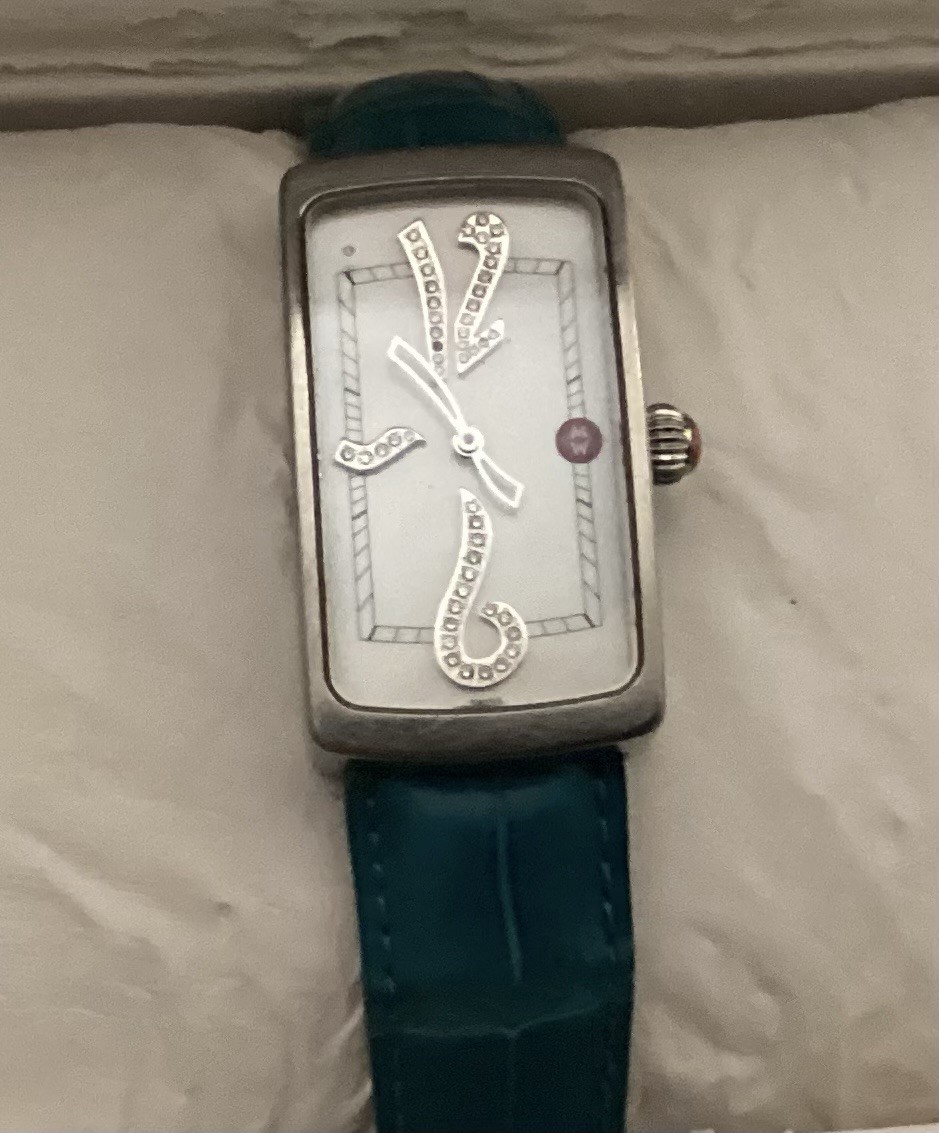 Michele Altitude Watch. Water Resistnt, Sapphire Crystal, Diamond Accents
