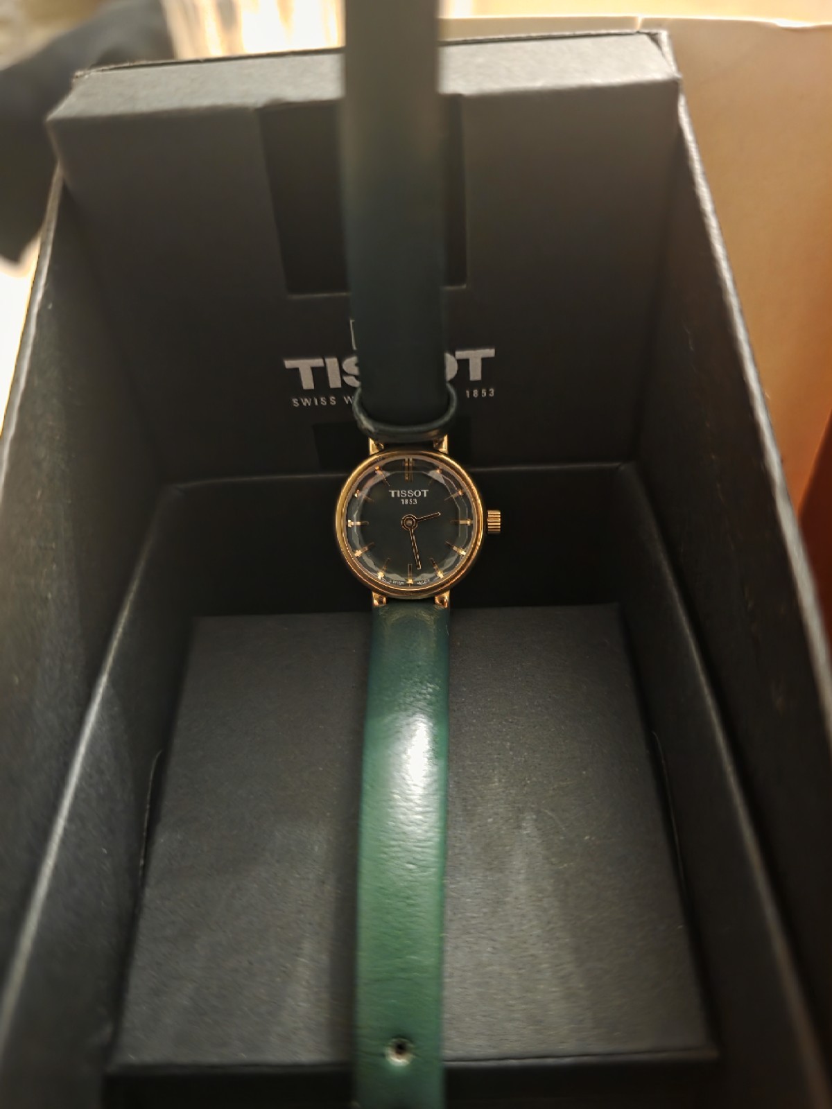 Tissot Lovely collection watch + Green Strap Crystal Glass
