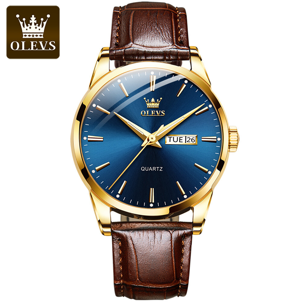 OLEVS New Luxury Men’s Watches Quartz Watch Waterproof Luminous Wristwatches