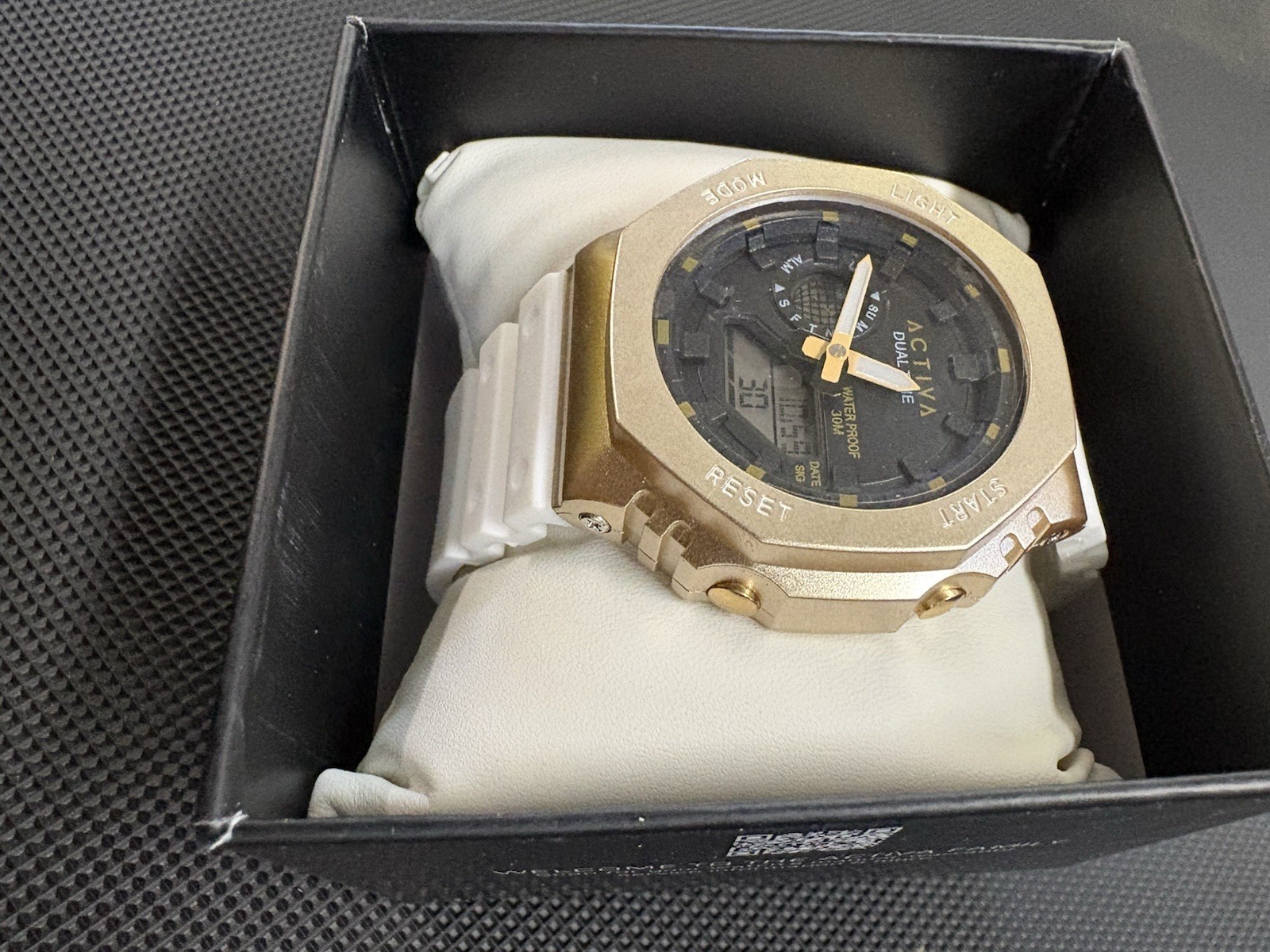 Activa X Invicta Men’s Recon Ana-Digital Watch – 45.5mm, White/Gold/Black New!
