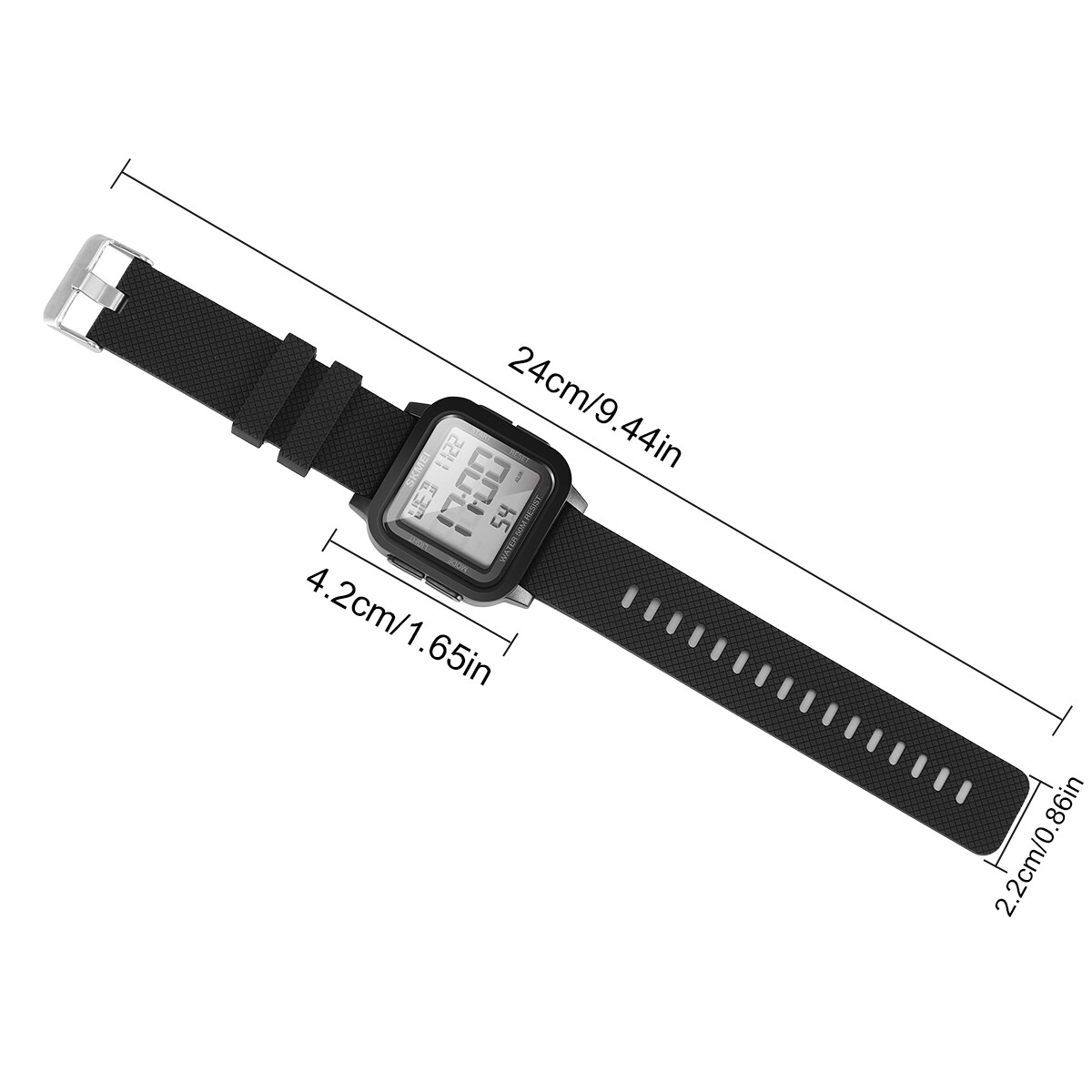 Men Waterproof Digital Sports Watch Military Tactical LED Backlight Wristwatch