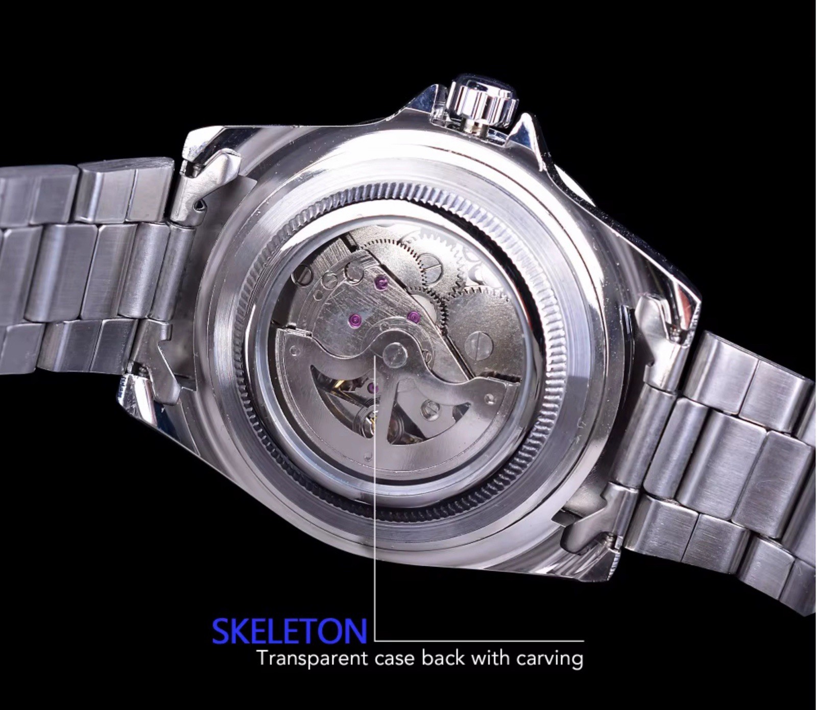 Mens Or Womens Stainless Steel Automatic Waterproof Watch Great Gift Idea
