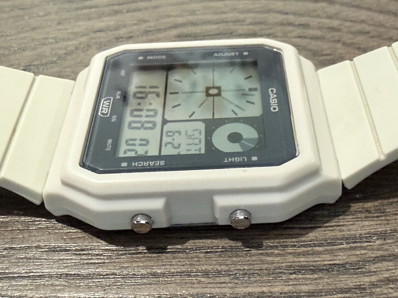 Casio LF-20W Digital Water Resistant Alarm White Resin Strap Watch