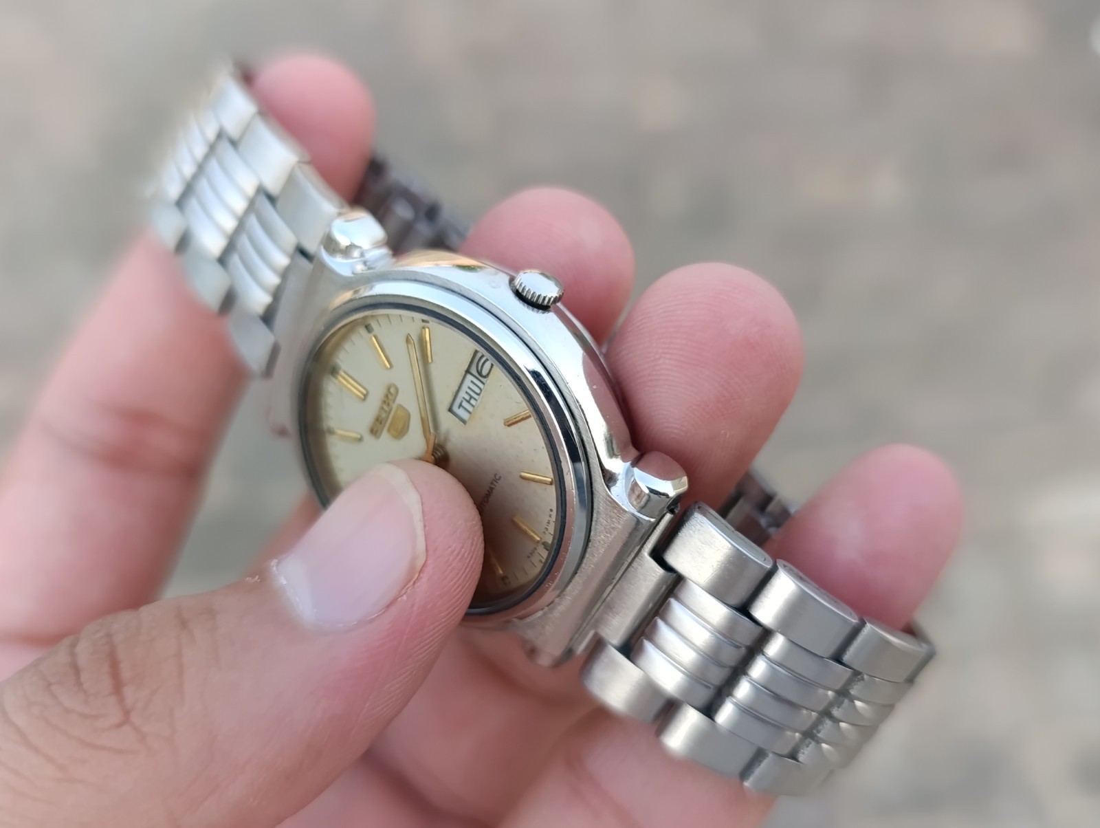 Lot of 4 Vintage Seiko 5 Automatic Day-Date SS Men’s Japanese Wristwatches