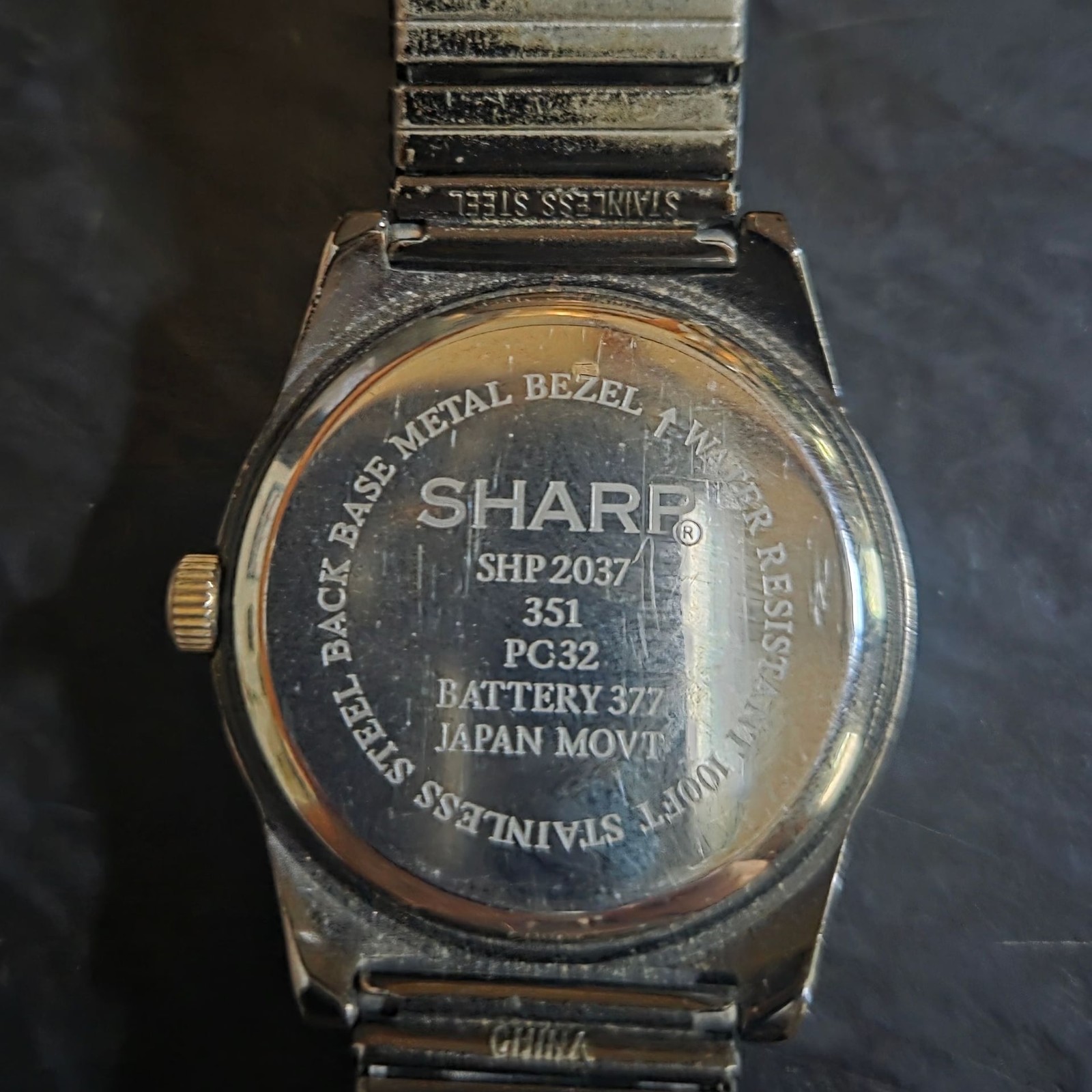 Sharp Quartz Water Resistant Analog Watch with Date
