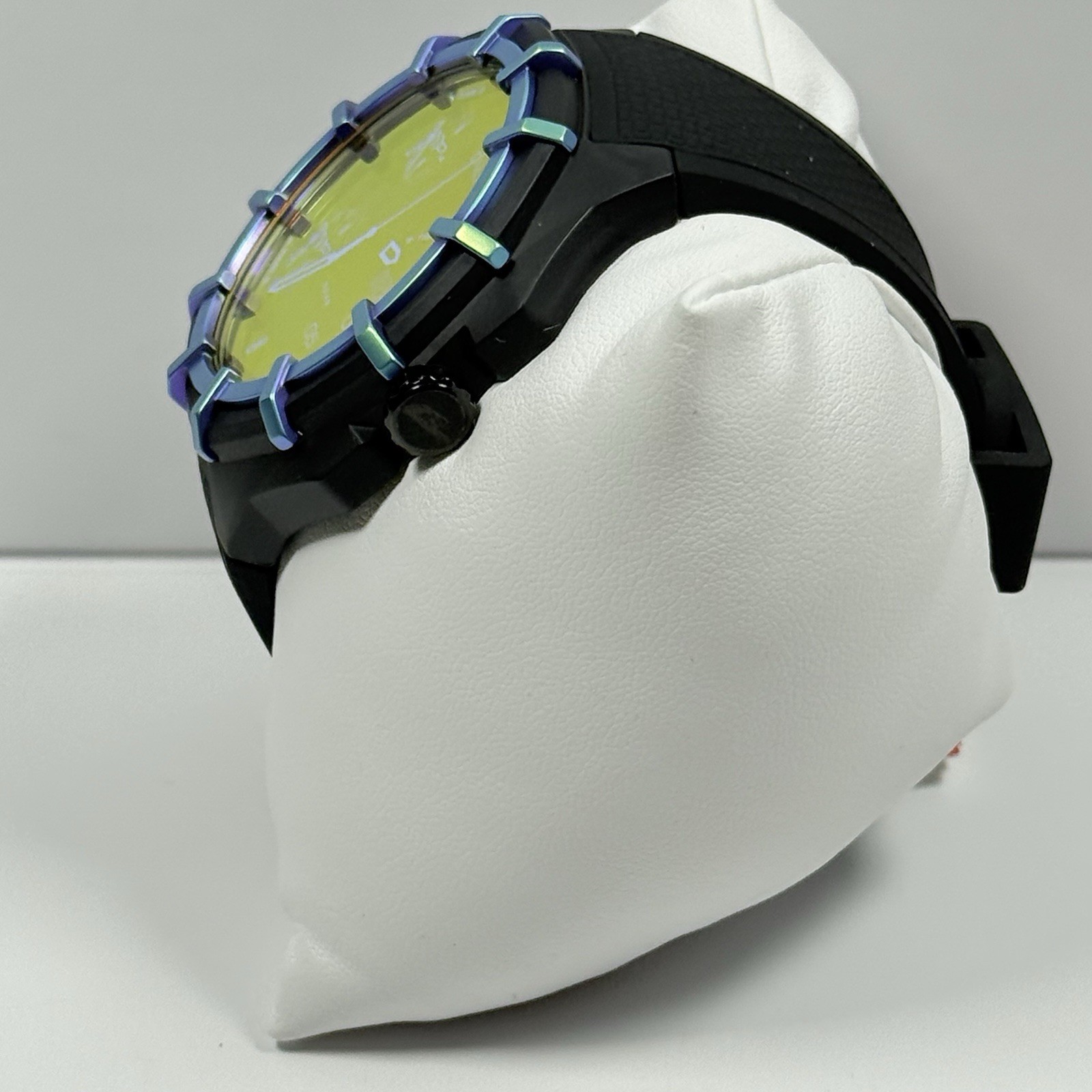 Diesel Framed DZ1986 Multicolor Face Black Dial Black Silicone Band Men’s Watch