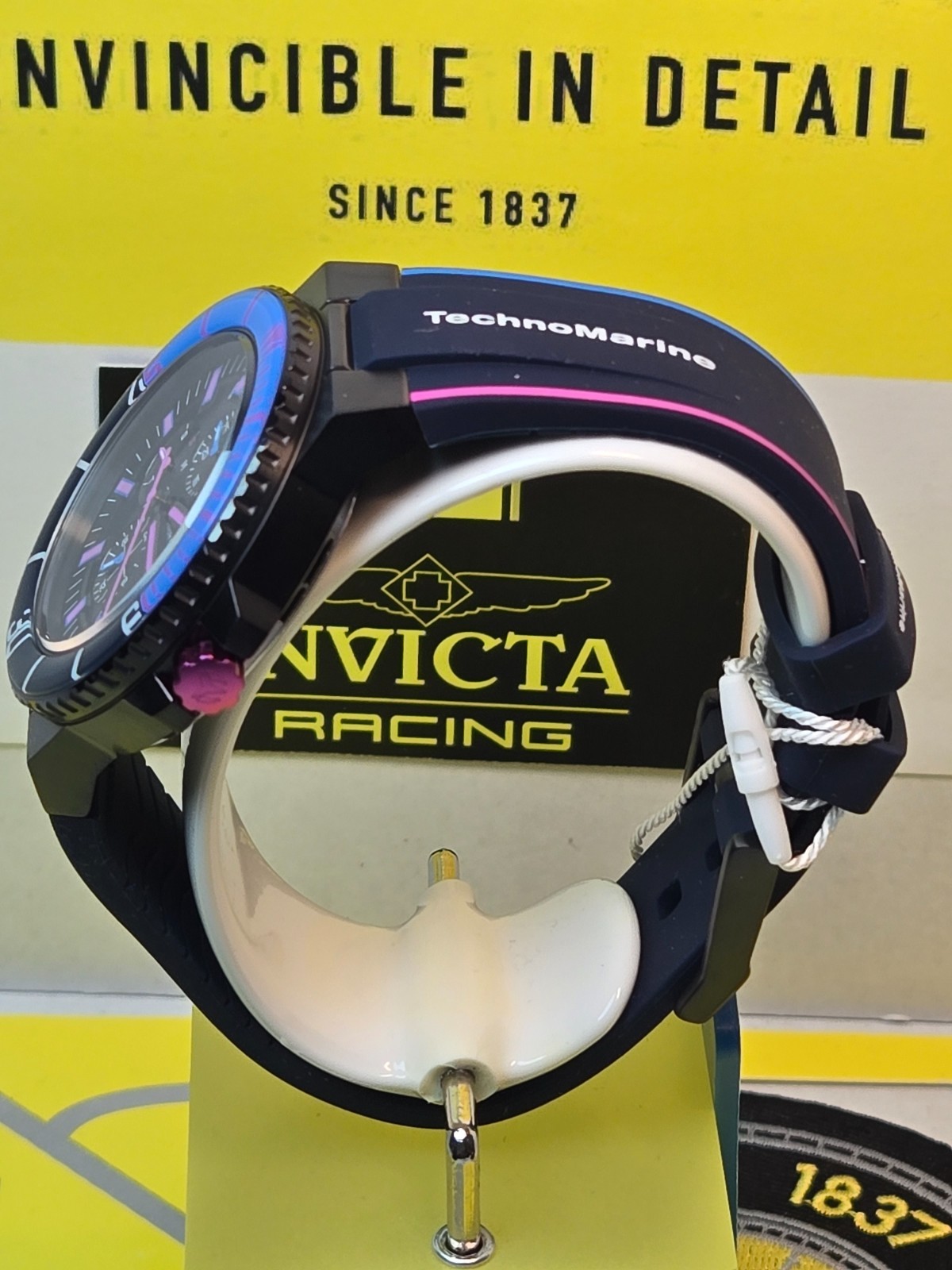INVICTA TechnoMarine Racing Legends Mens Watch 43mm Blue w/ Blue & Pink DIal NEW