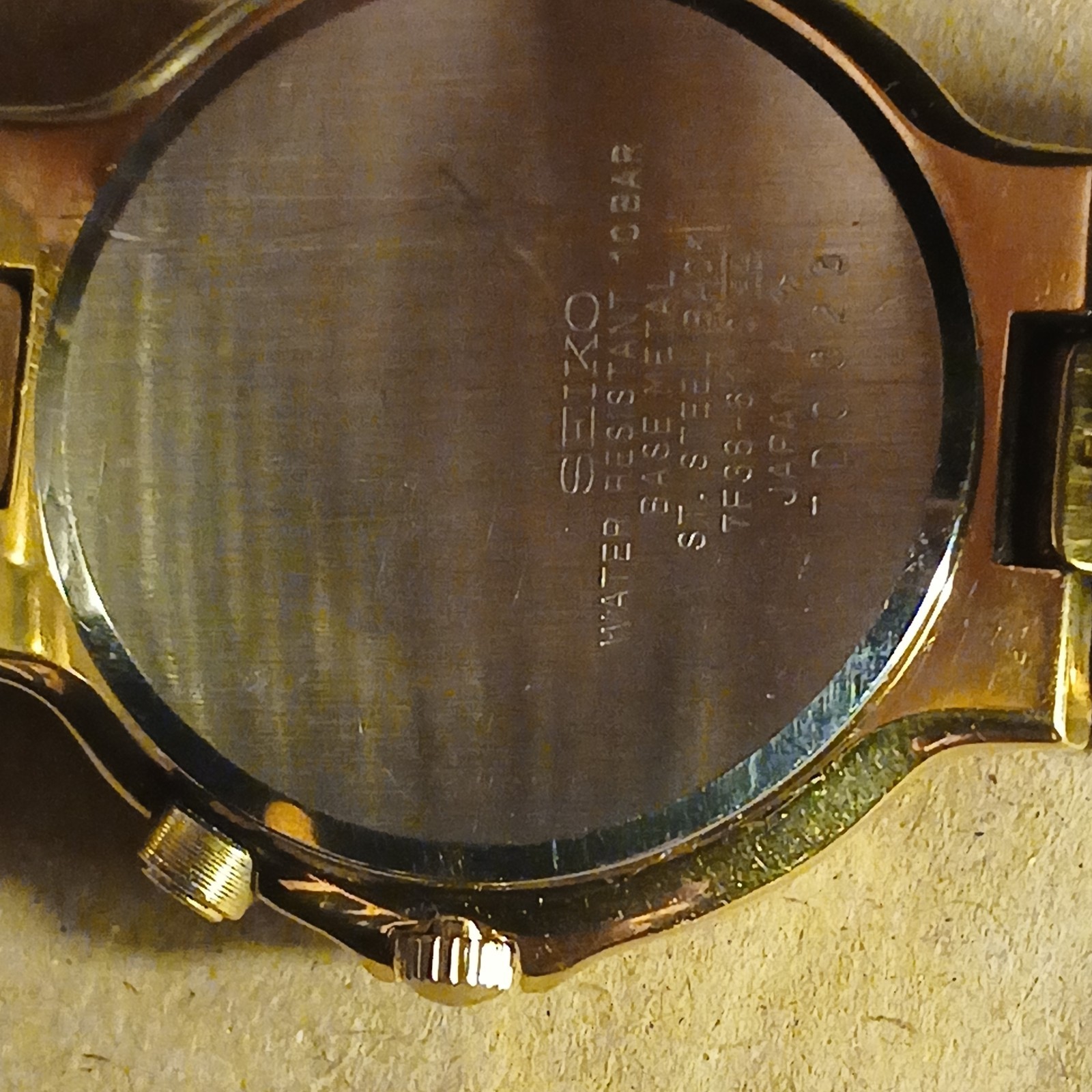 Seiko 7F38 6110 moonphase quartz watch working spares please see description