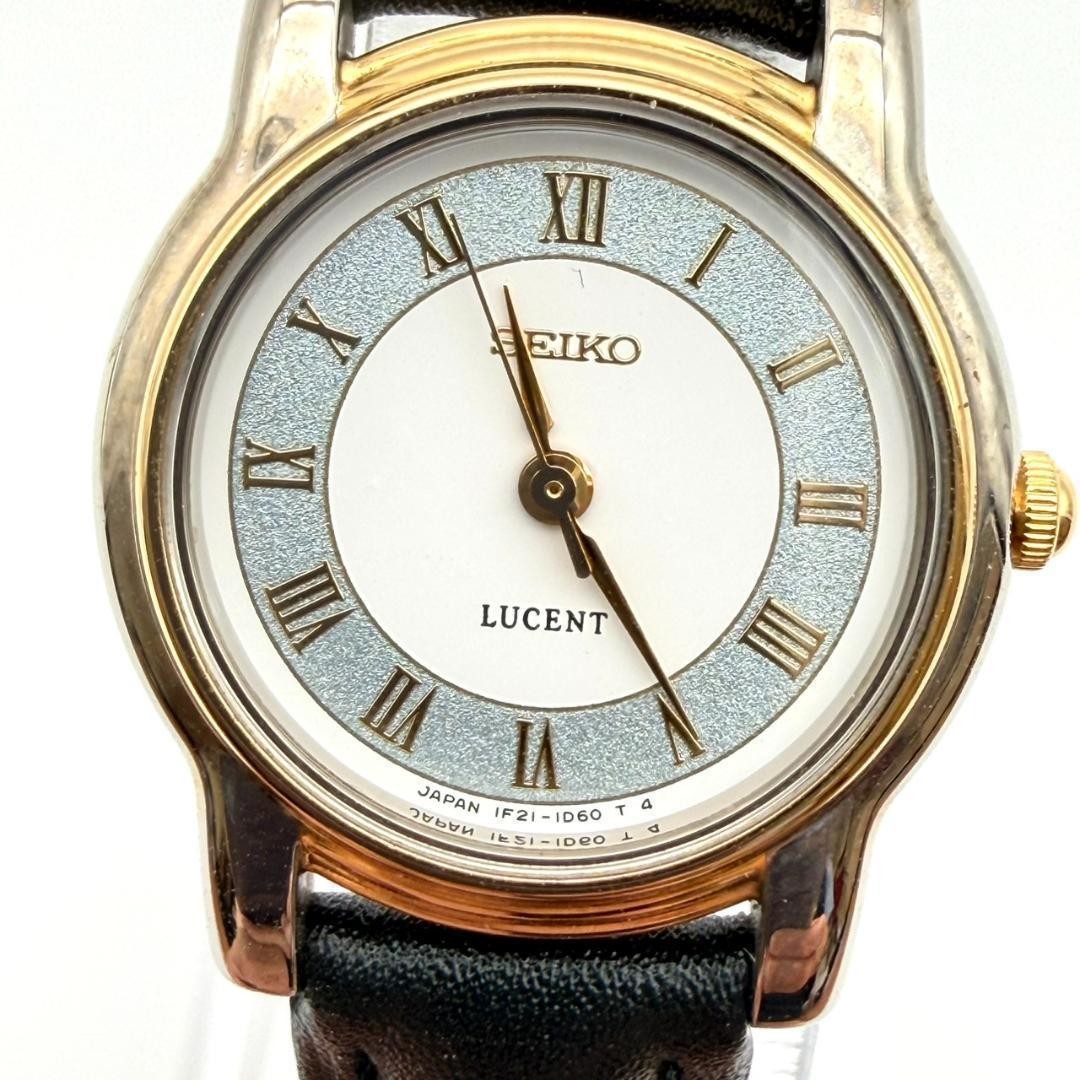Mint condition Seiko watch, new battery, gold Roman numeral strap, women’s w