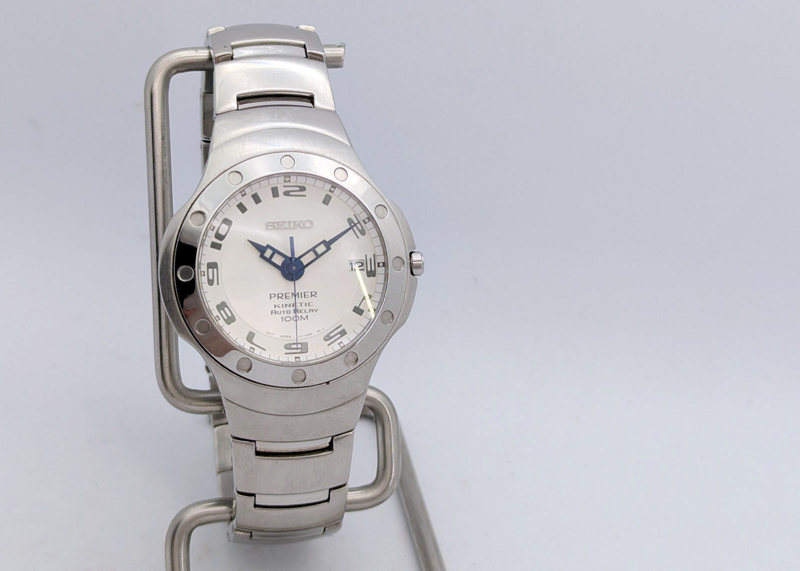 Seiko Premier Auto Relay 5J22 White Dial Sapphire | New Capacitor & Hinged Box