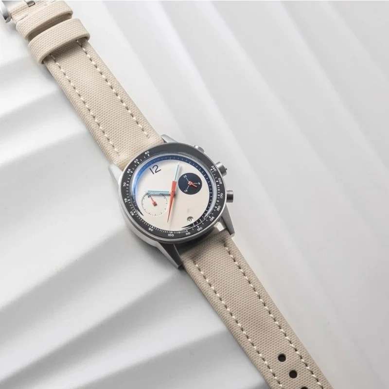 Pulsar Phantom Silver Sci-Fi Watch | Scientist Orange Space Chronograph