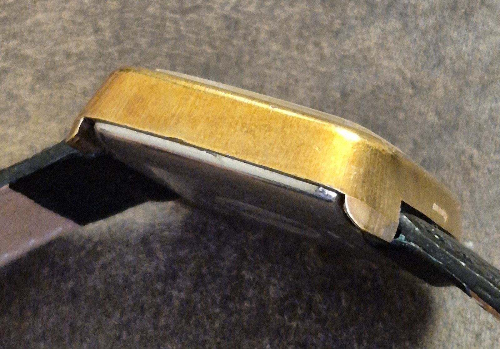 Vintage Rare Favre Leuba Happy Gold Plaque Watch 30 mm Working