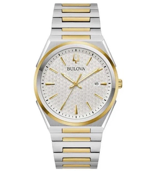 Bulova Classic Two-Tone Stainless Steel Quartz Men’s Watch 98B424 NEW