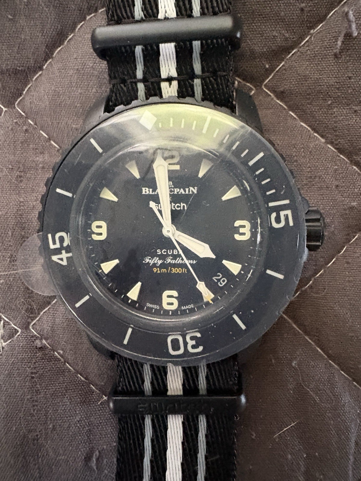 Blancpain x Swatch Scuba Fifty Fathoms Ocean of Storms Auto Date 42.3mm