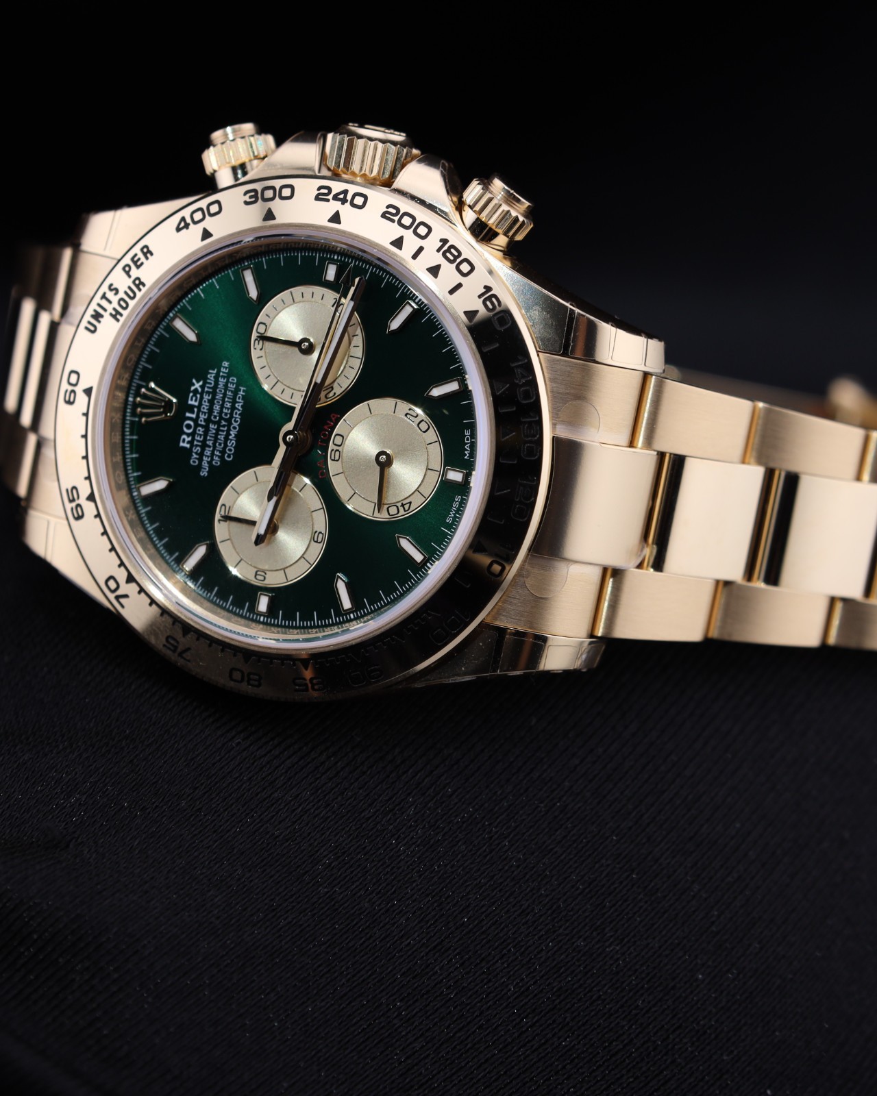 2026 Factory Stickers Rolex Daytona John Mayer Green Dial 126508 Yellow Gold