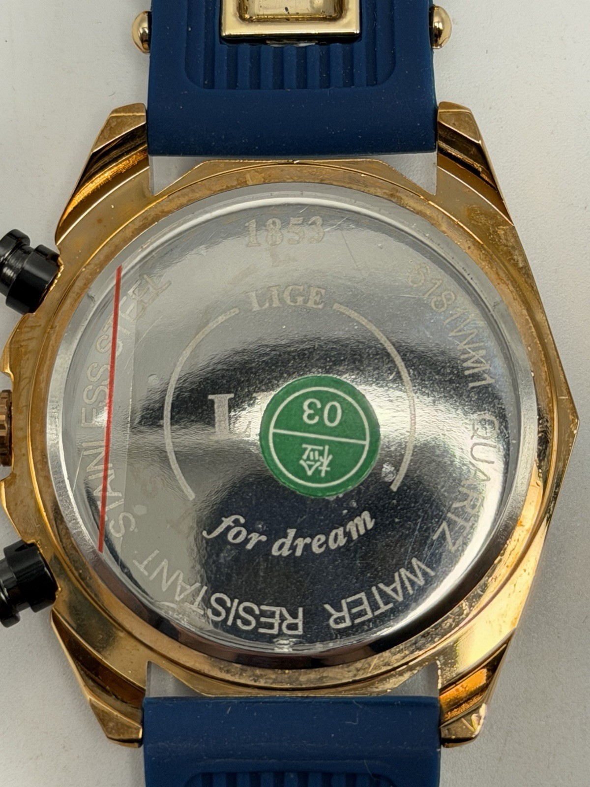 Lige For Dream 6181WM1 New Battery 1853 Mens Watch 48MM 8.5″ Silicone Band
