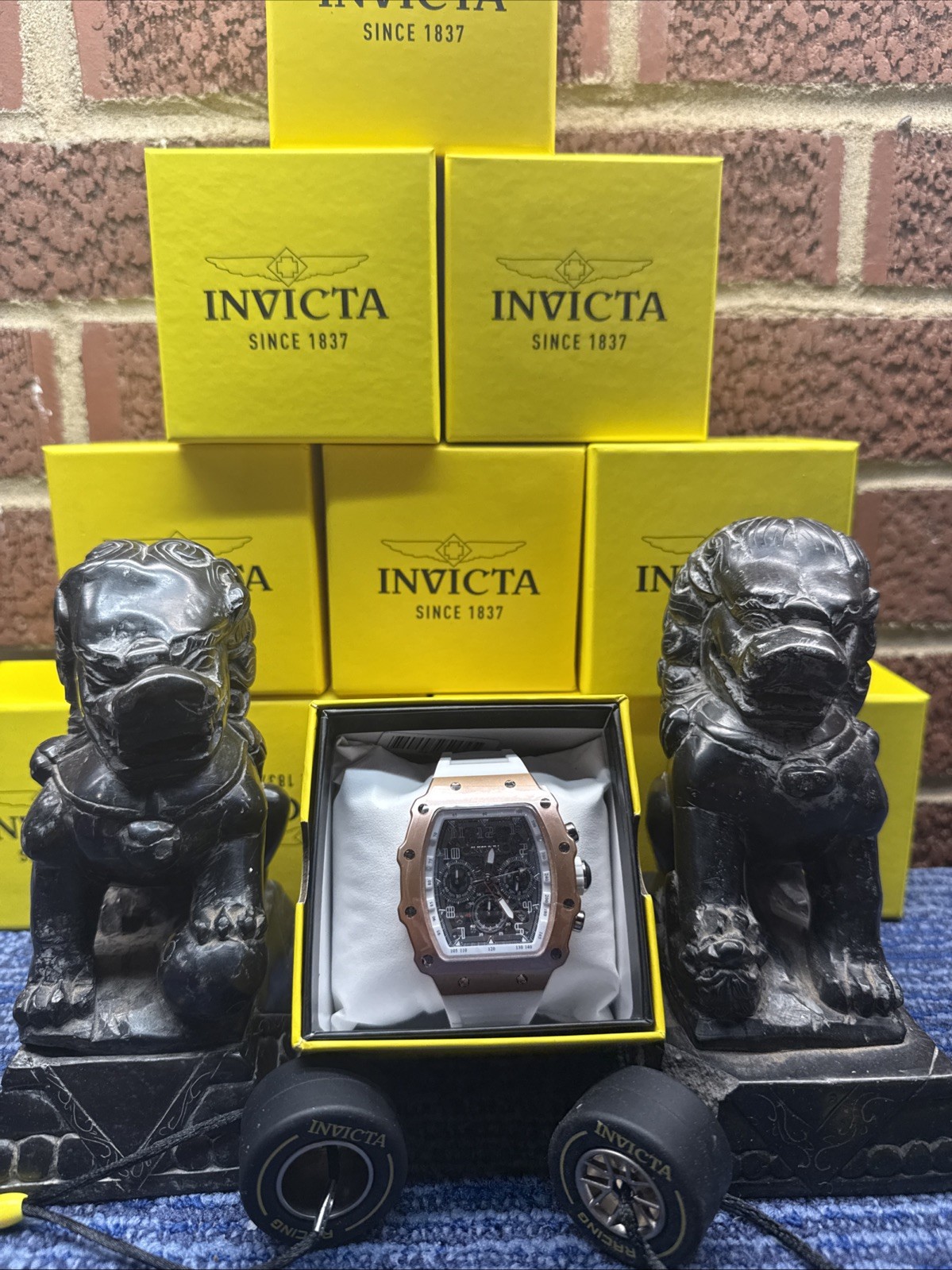 Invicta Racing Nitro Gen Men’s Chronograph Watch Rose Gold White 43mm