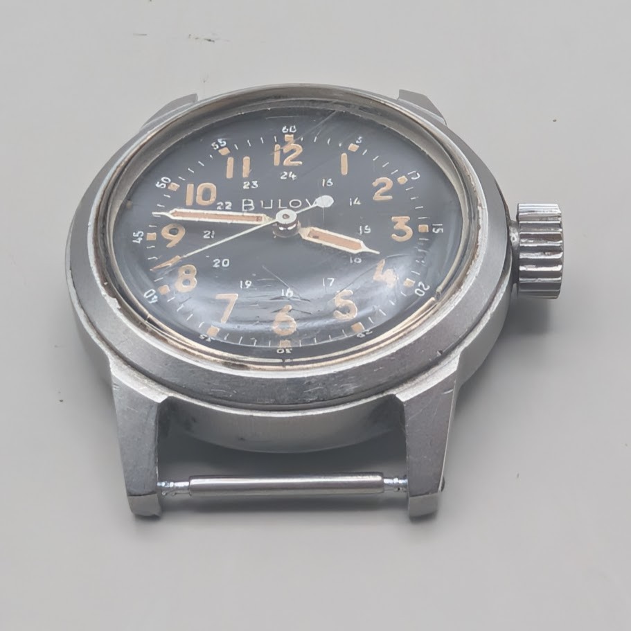 Vintage Bulova A17A Navigator Military Watch MIL-W-6433A Runs 32mm
