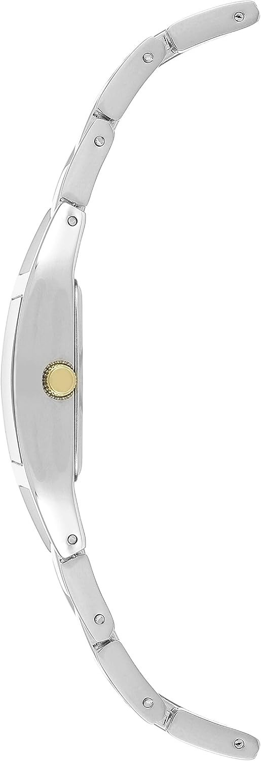 Elegant Women’s Bracelet Watch with Two-Tone Design and Crystal Embellishments