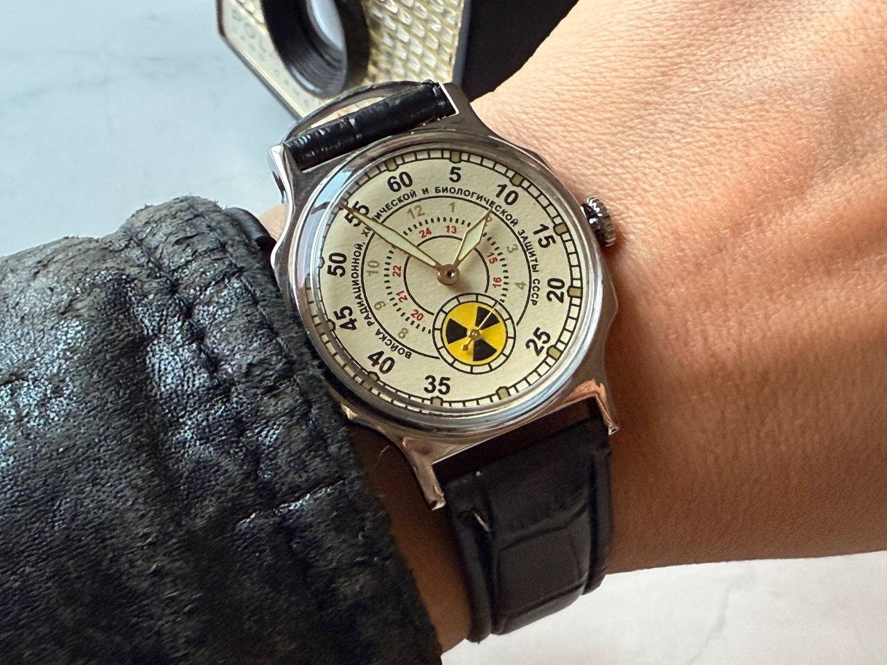 Soviet Mechanical Wrist Watch Pobeda Chernobyl Atomic Radiation USSR original