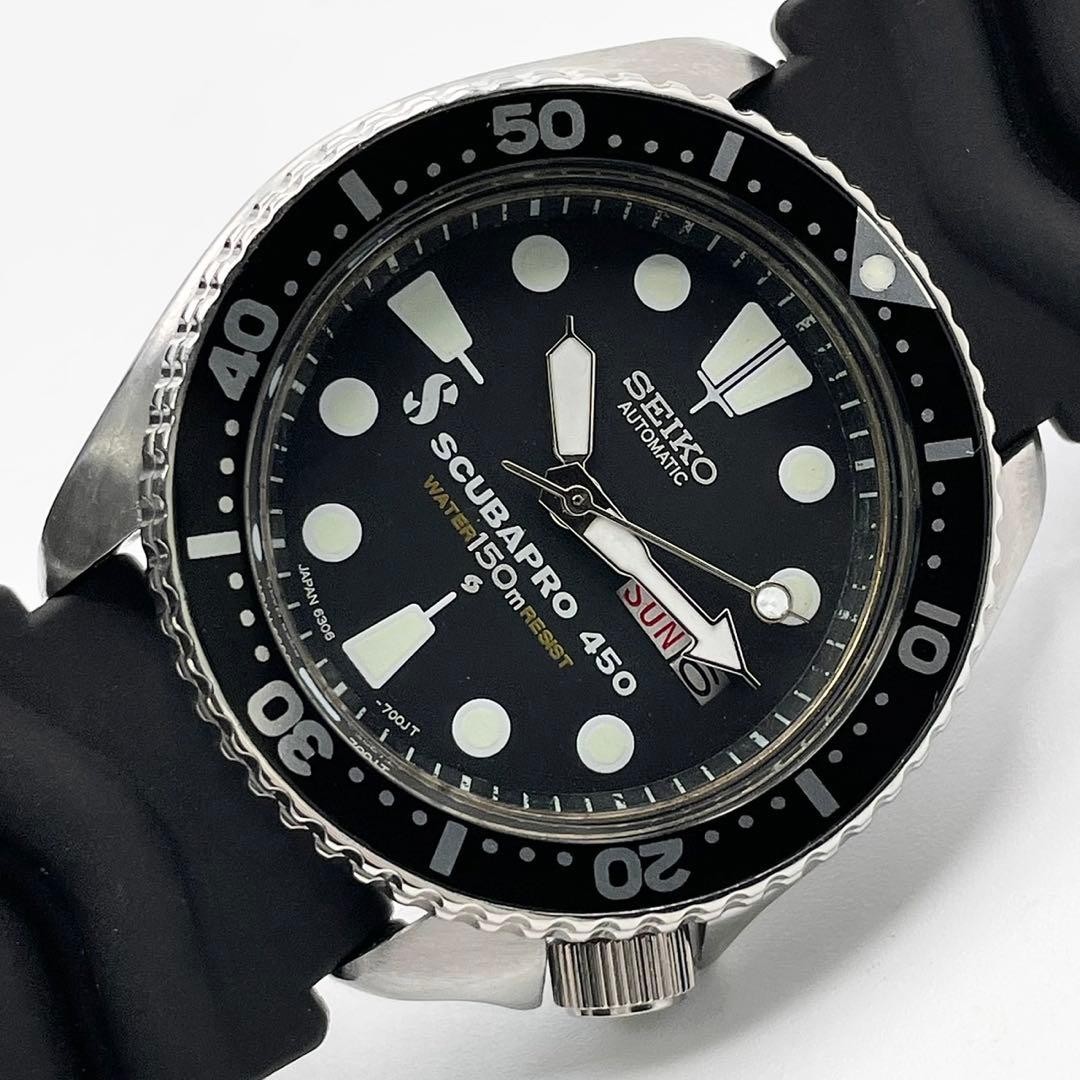 Seiko Scubapro 6309-729A Automatic Diver Watch Black Japan 073861