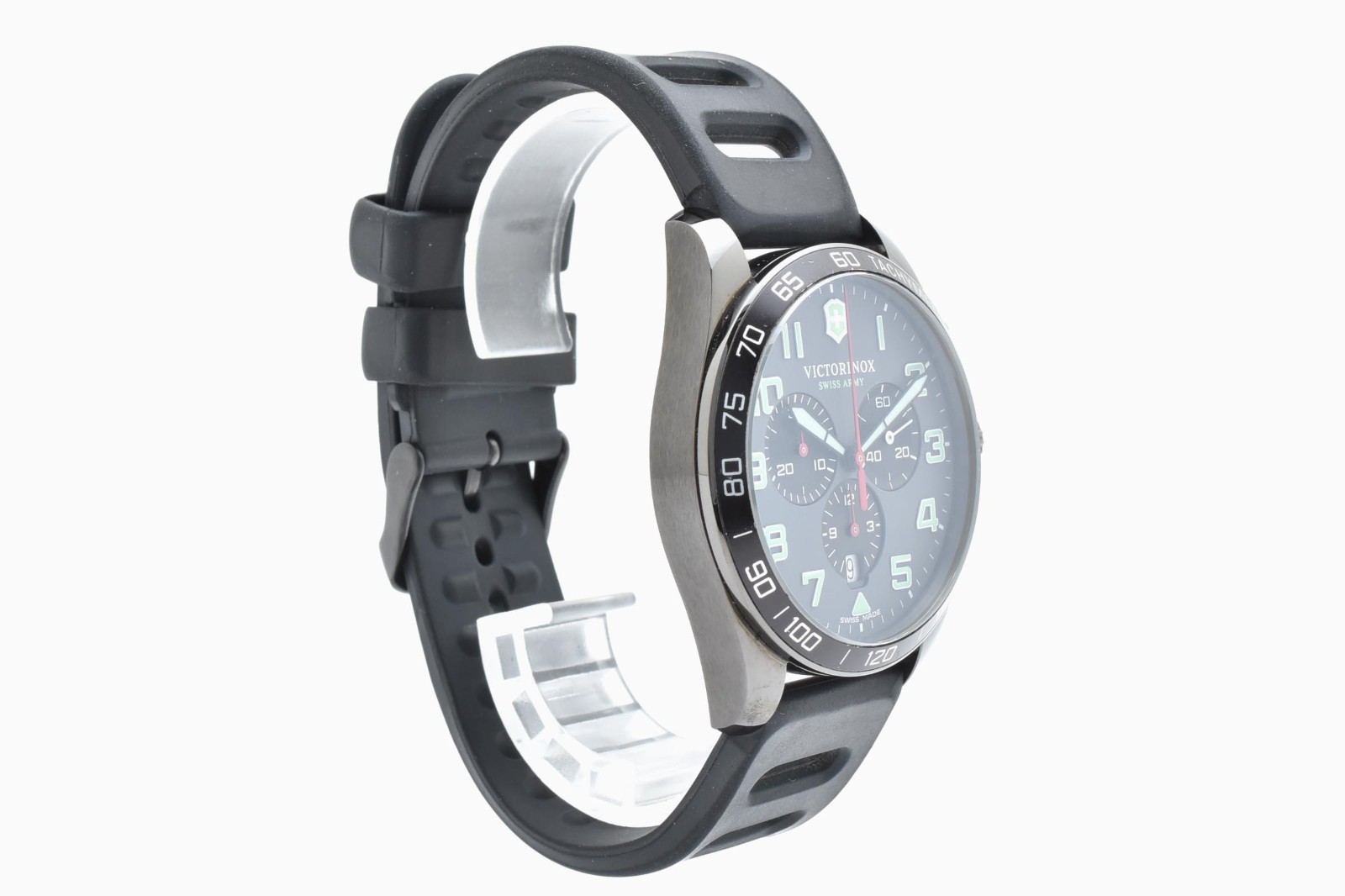 VICTORINOX 241891 FieldForce Sport Chrono Quartz Men’s Watch 42mm Grey Dial Box