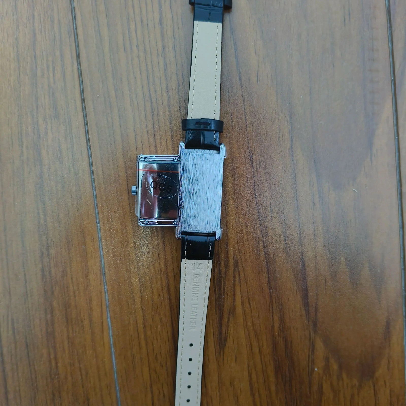New style Slide Design 21mmRetro Reverso Style Square Leather Quartz Watch