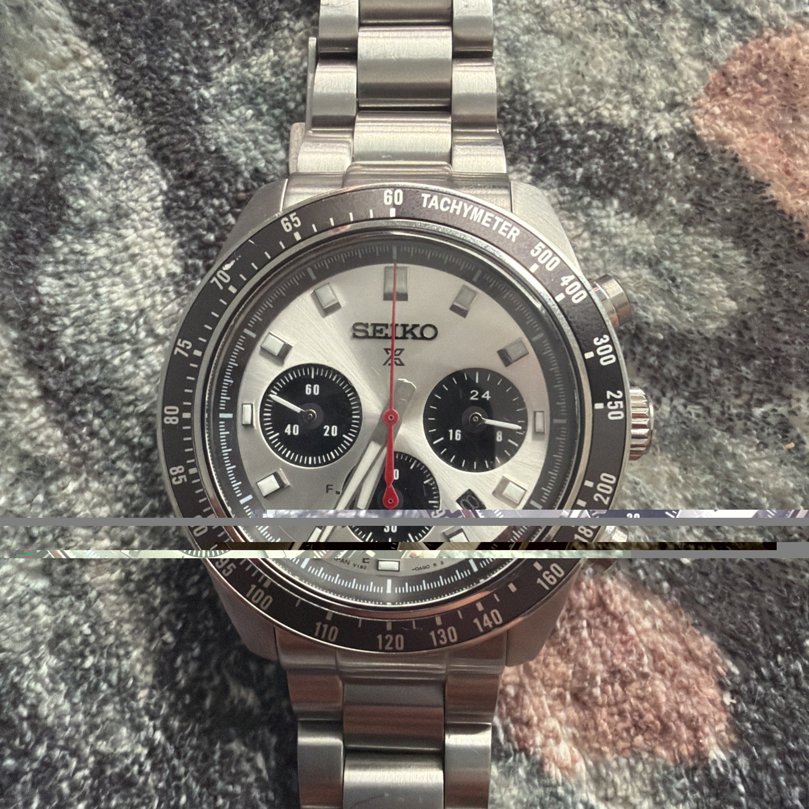 Seiko SSC911 Black White Dial Men’s watches Prospex Speedtimer Solar Chronograph