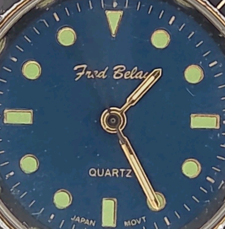 Fred Baley 38mm Dive Style Case Japan Quartz Watch SS Link band New Battery Runs
