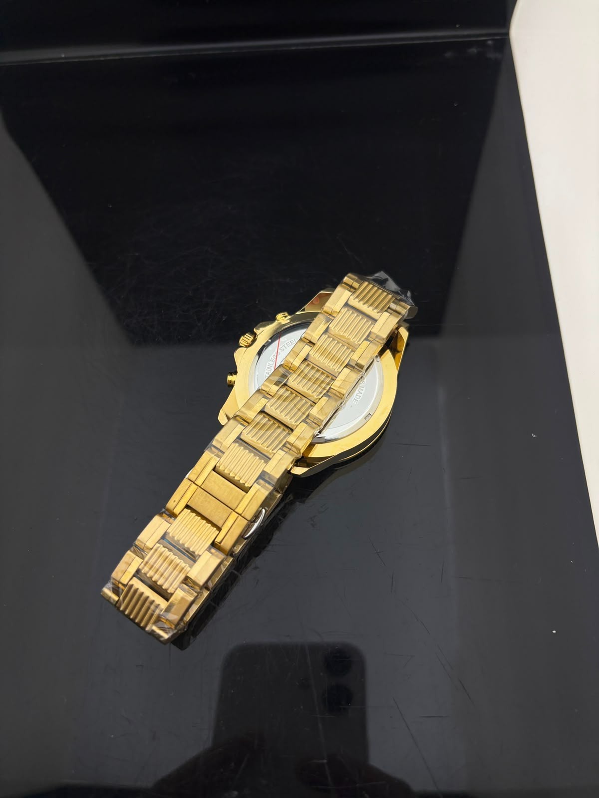 Vintage Refurbished Versace Gold Dial Wrist Watch Fully Working Condition