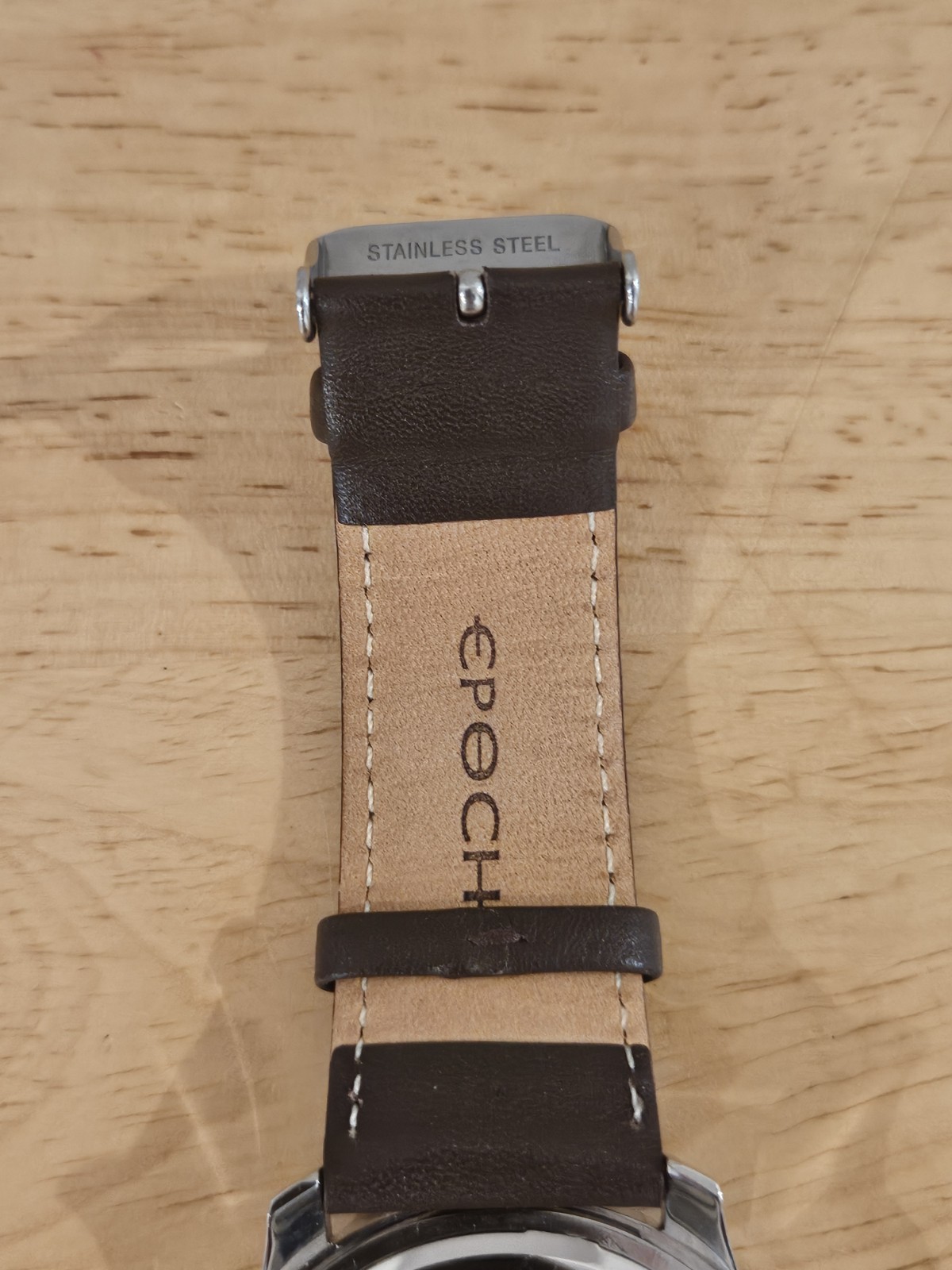 Mens Epoch Pilot/Flight Chronograph Watch W/ Genuine Leather Band