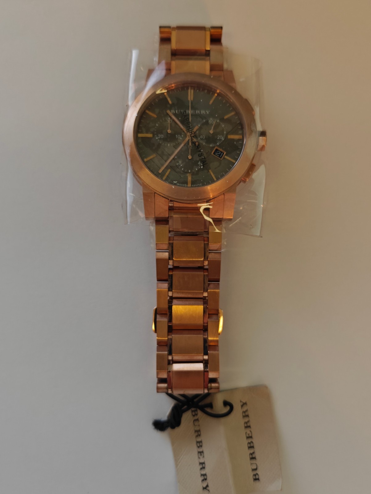 Burberry BU9353 Swiss Made Rose Gold Chronograph Sapphire Watch – New In Box