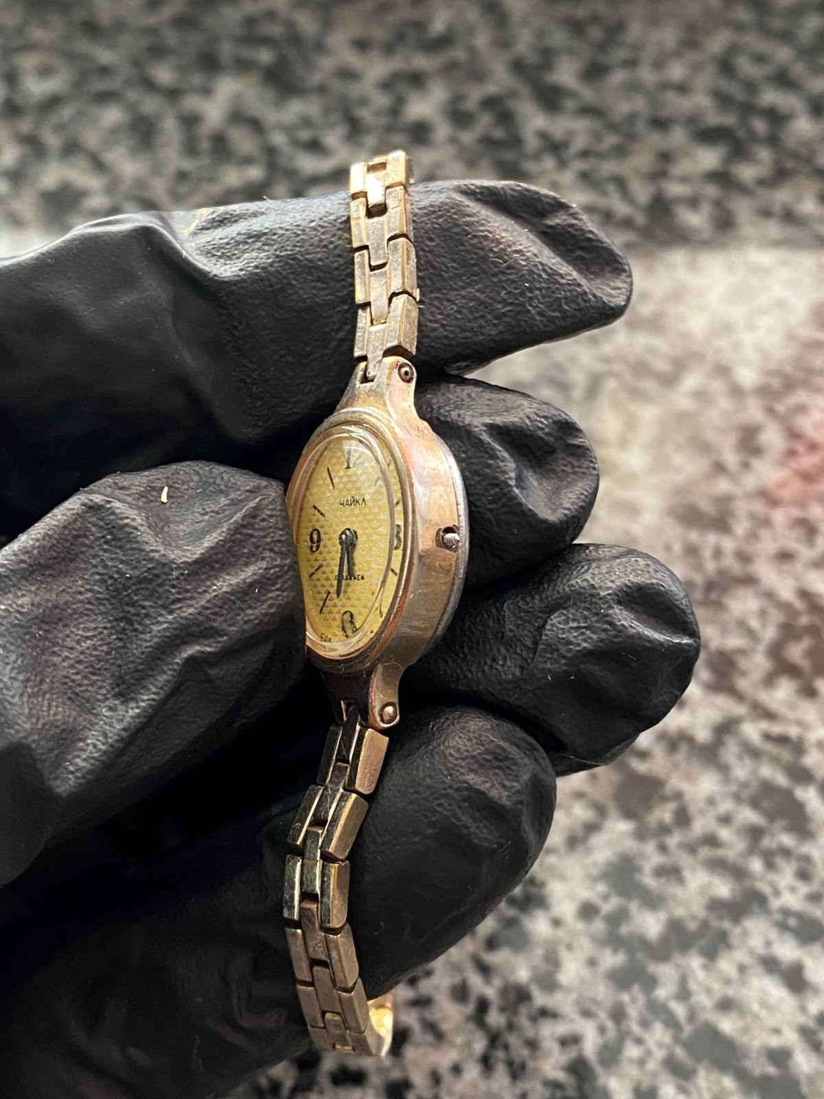 Vintage Chaika Watch Rare Women’s Soviet USSR mechanical Wristwach Gold Plated