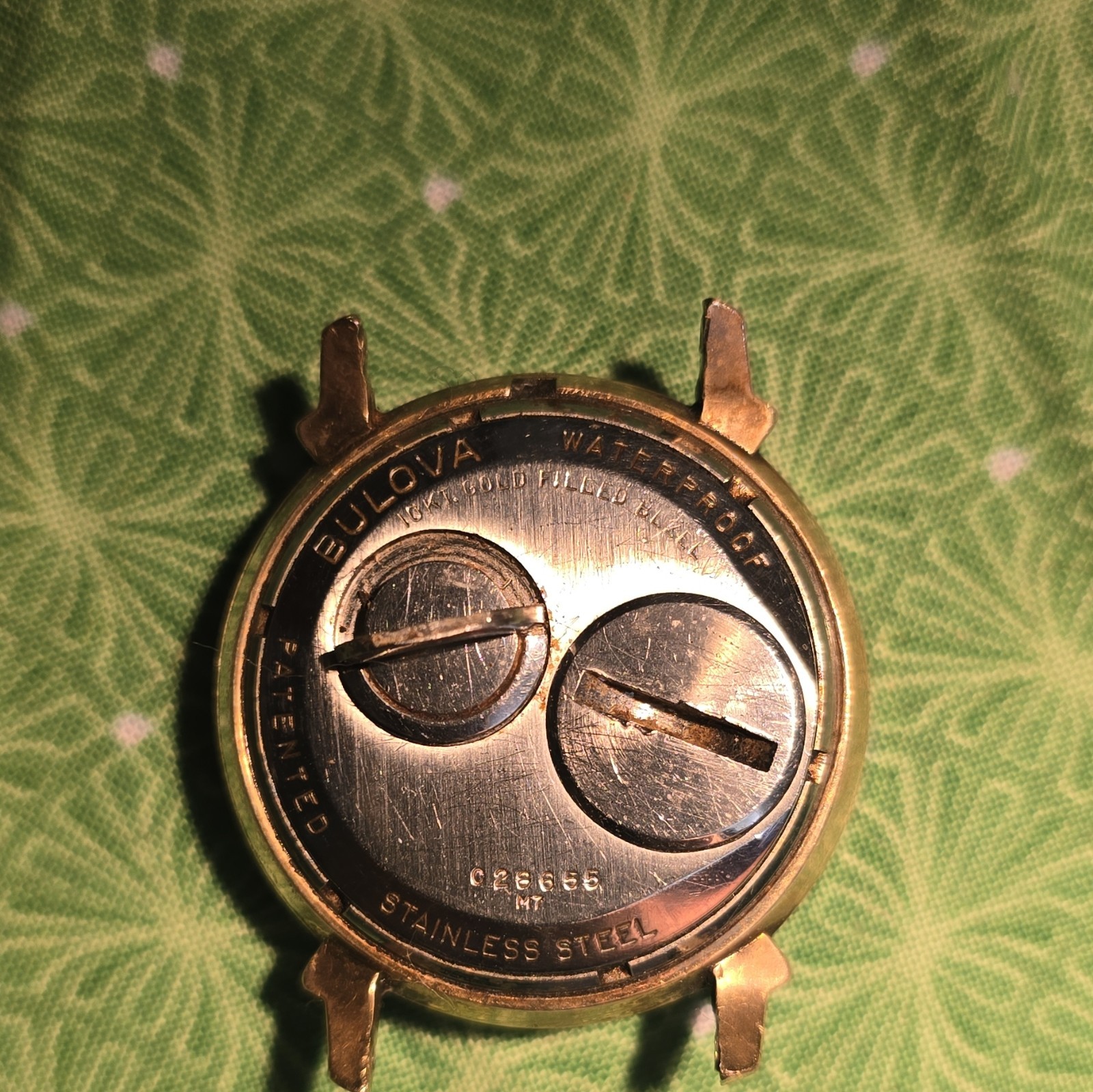 Bulova Accutron Vintage Automatic 17J Champagne Arabic 10k Gold Filled 34mm
