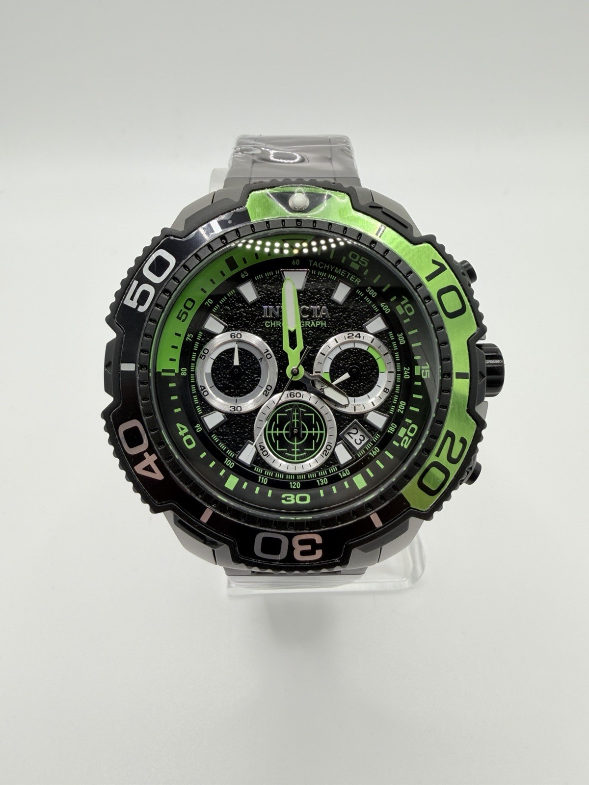 Invicta TI-22 Commandor 48mm Titanium Green/Black Bezel Black Dial