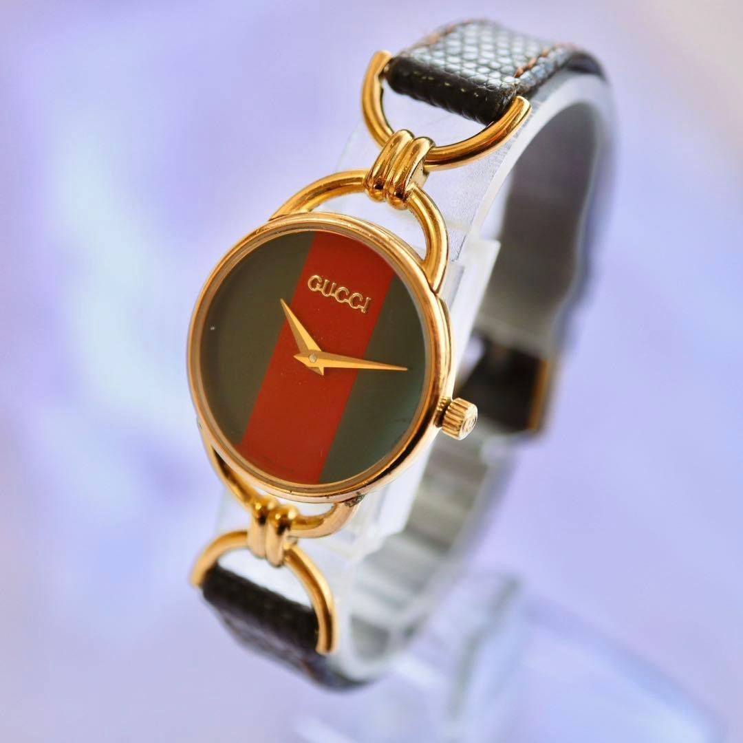 Gucci Sherry Line Gold Quartz Women’s Watch 1536 Brown Japan 0713926