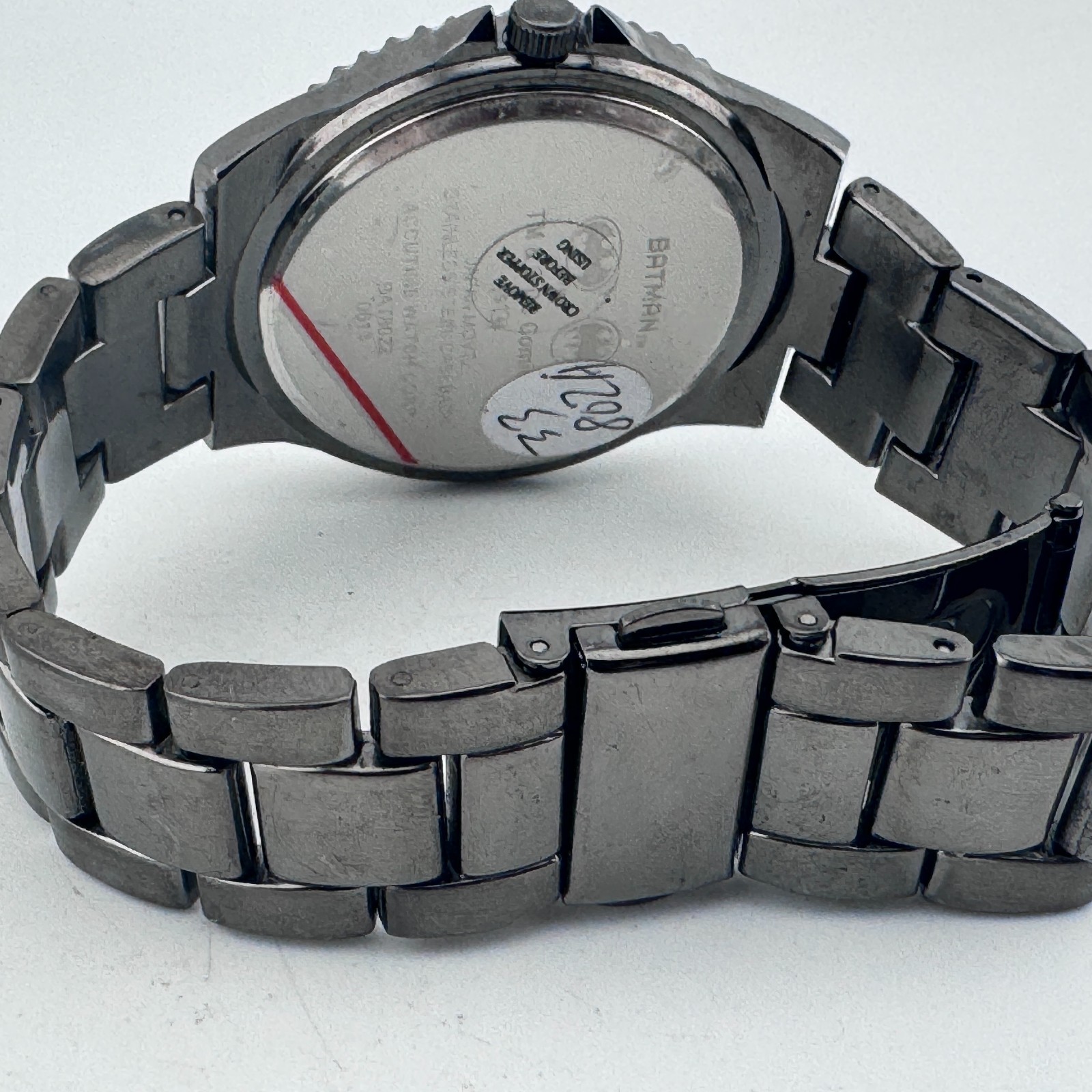 Batman Accutime Japan Quartz Watch Men 40mm Black Fixed Bezel New Battery 7.25″