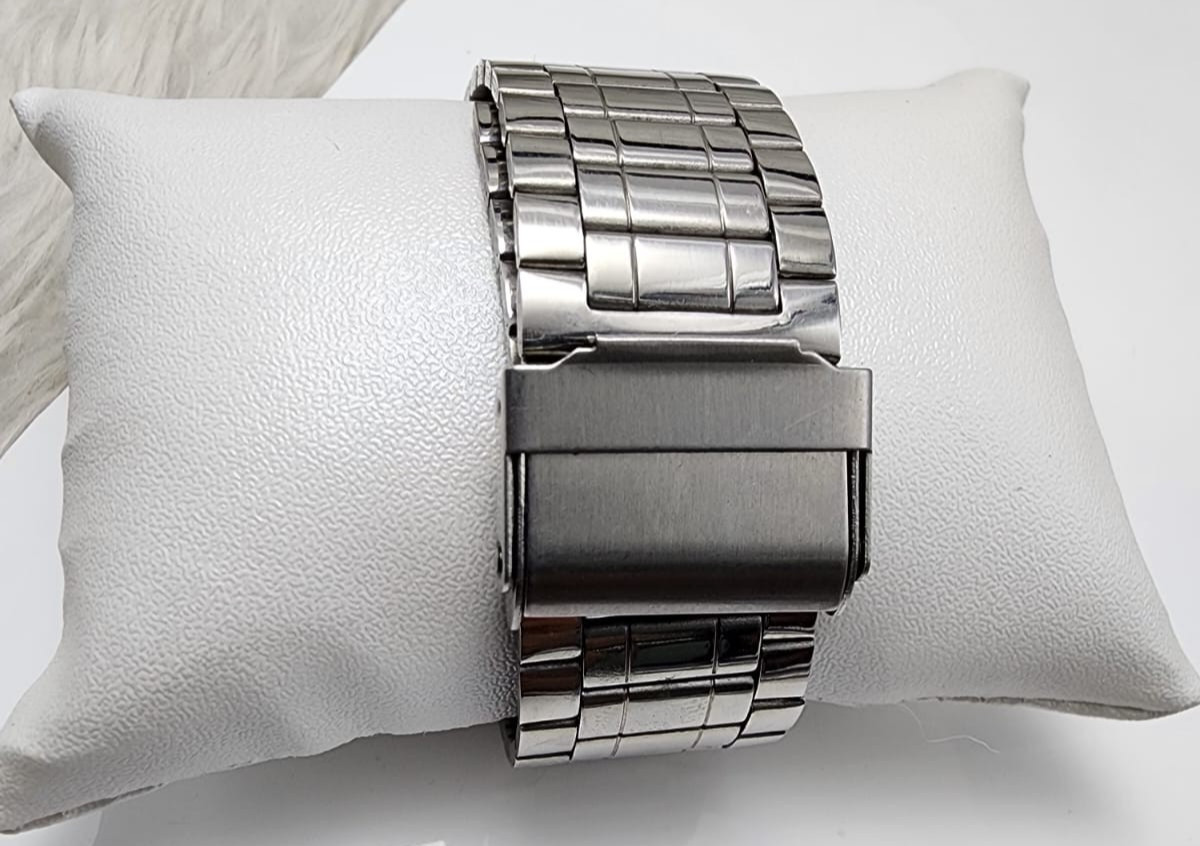 20mm Silver Stainless Steel Watch Bracelet Replacement Band with Fold Clasp