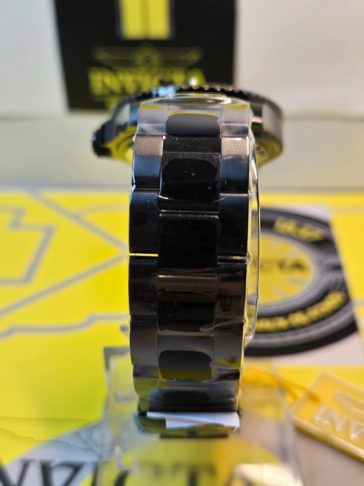 Invicta Specialty Men’s Watch 41mm Black with Black Bezel & Orange Dial NEW