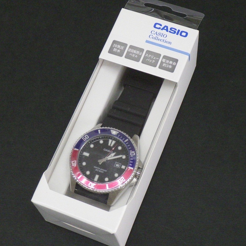 New CASIO Collection STANDARD MDV 107 1A3JF 20 ATM Water Resistant Pepsi Bezel M