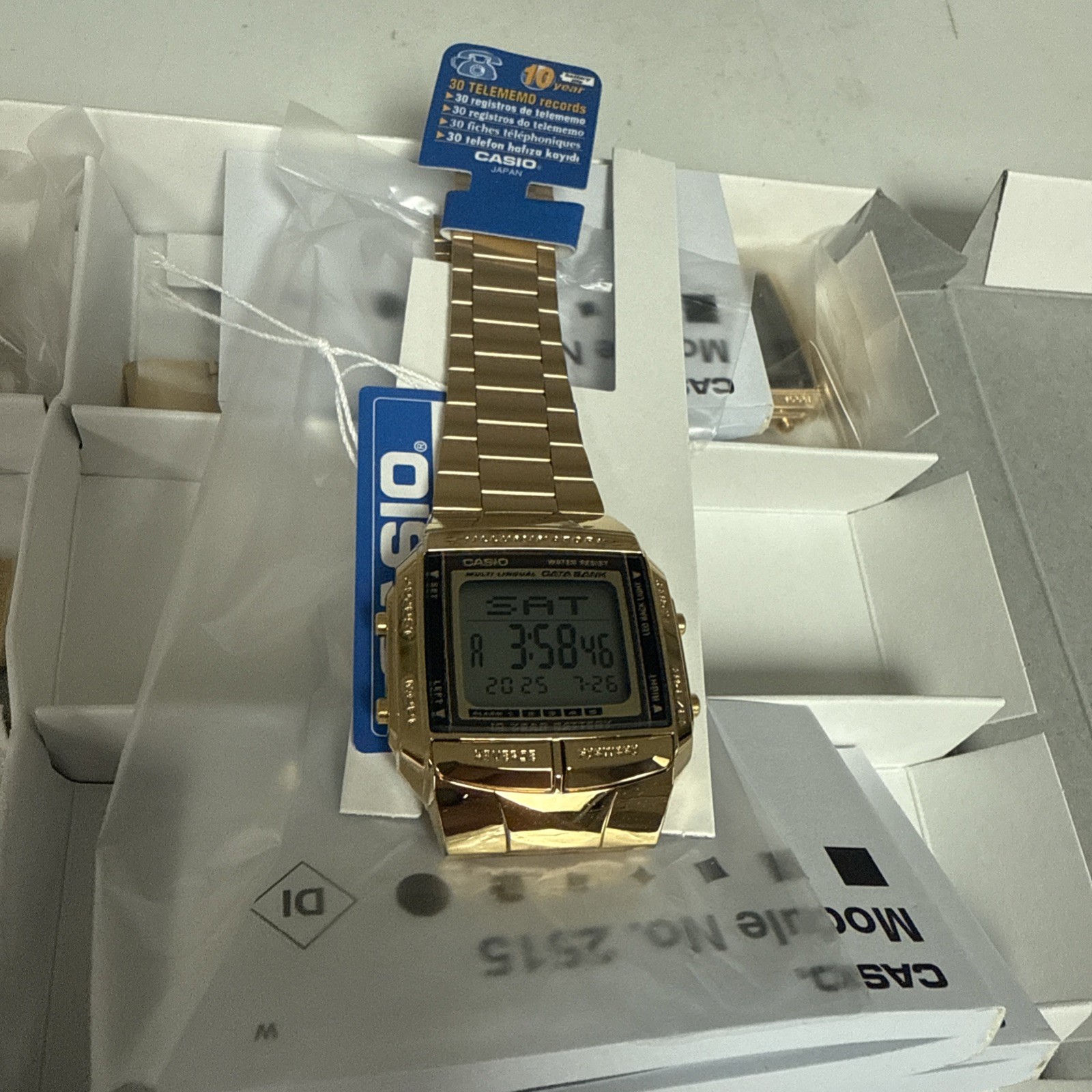 Casio Men’s Gold tone Data Bank Watch DB360G-9A