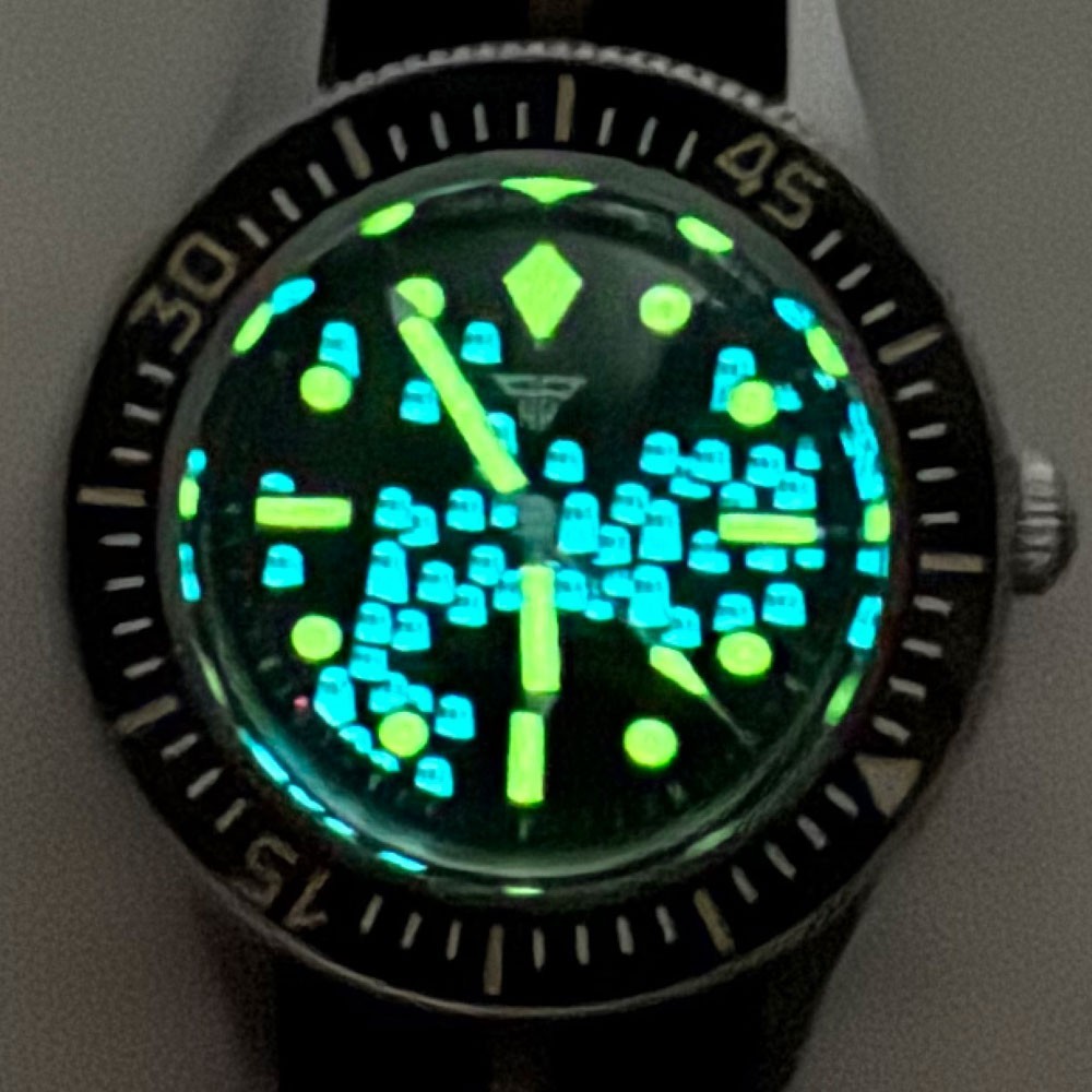 Tandorio 40mm Retro Domed Sapphire Lume Automatic Japan NH35 Men Watch 20ATM