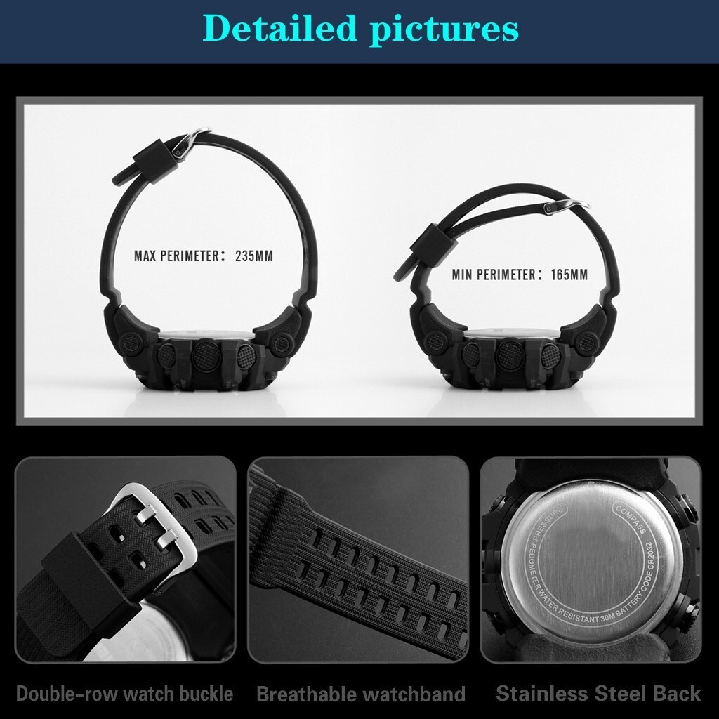 Men’s Watch Waterproof Electronic Watch Luminous Waterproof Sports Wristwatch
