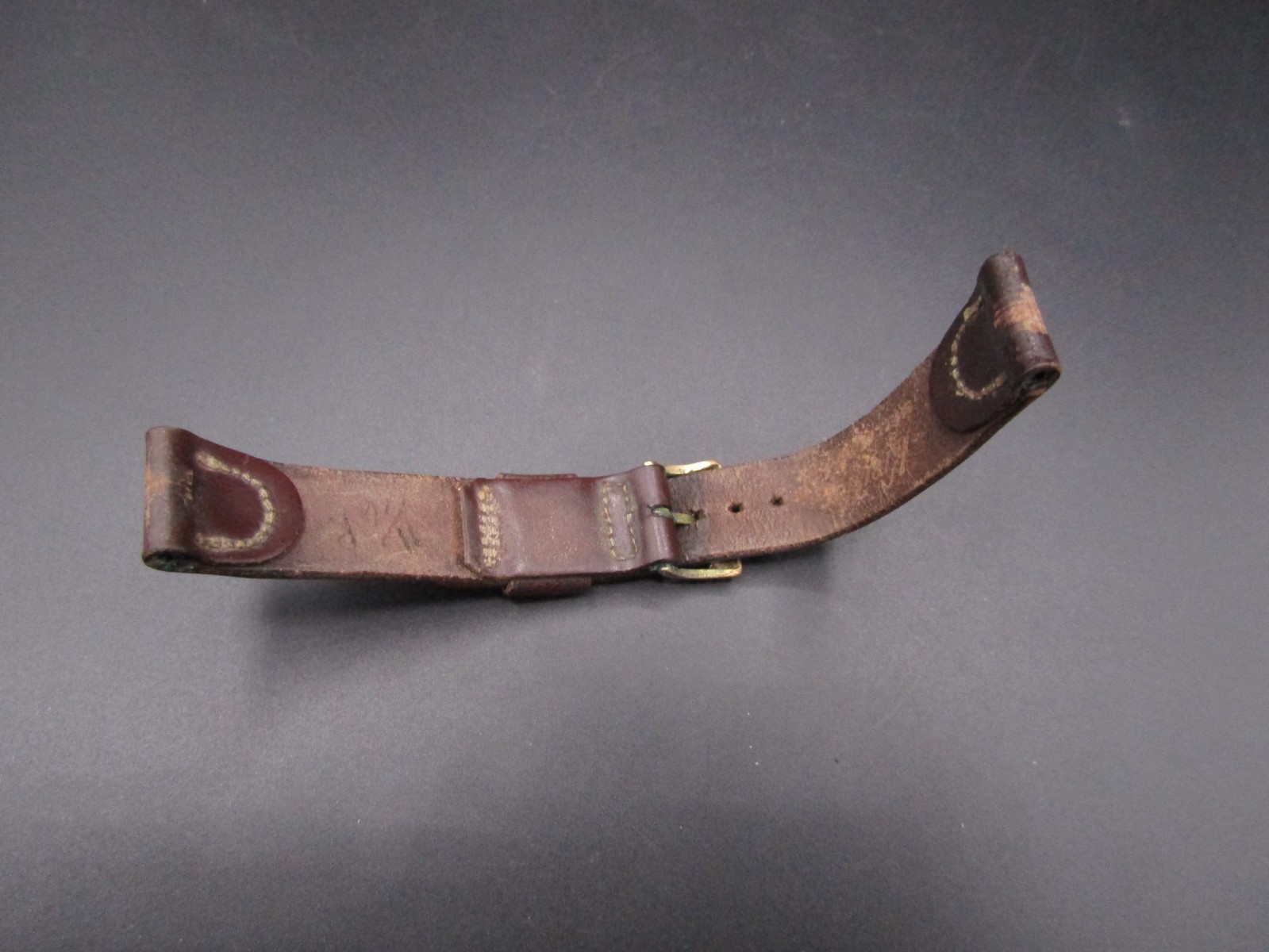 Vintage Rare Kreisler Shell Cordavan Leather Dark Brown Watch Band Strap 17mm