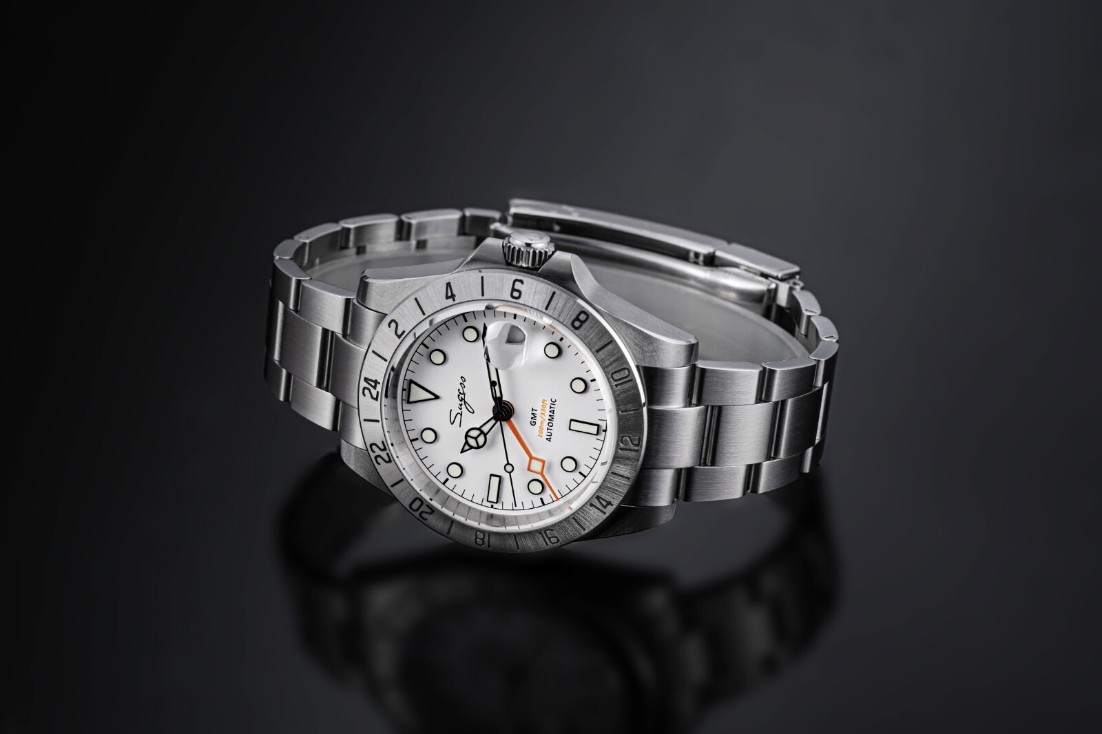 Sugess GMT Explorer, White, NH34, Sapphire, Lume, 100m Diver, Diving, BNIB
